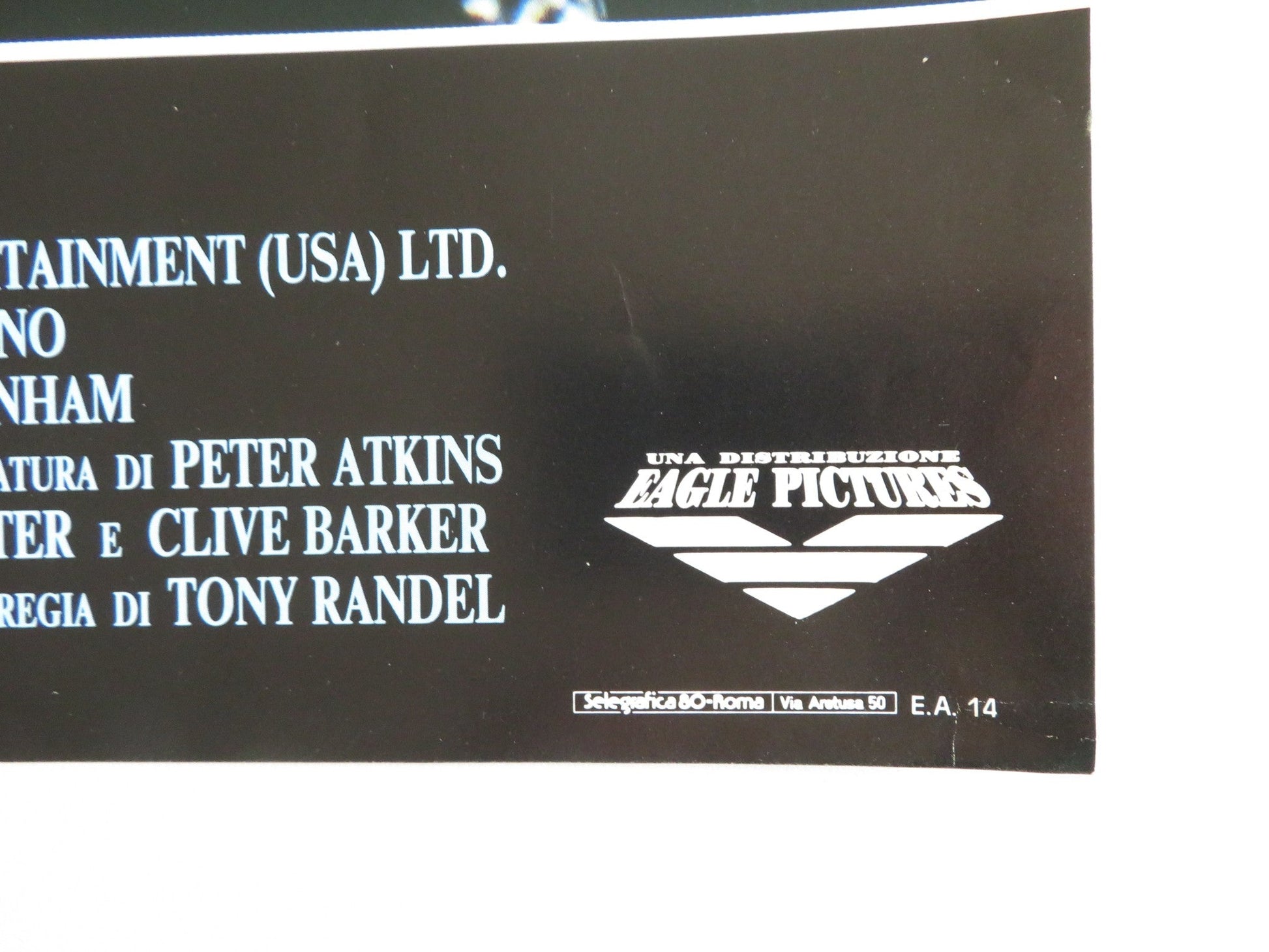 HELLBOUND: HELLRAISER II - B ITALIAN FOTOBUSTA POSTER HIGGINS BRADLEY 1988 Rendezvous Cinema Movie posters