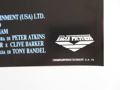 HELLBOUND: HELLRAISER II - C ITALIAN FOTOBUSTA POSTER HIGGINS BRADLEY 1988 Rendezvous Cinema Movie posters