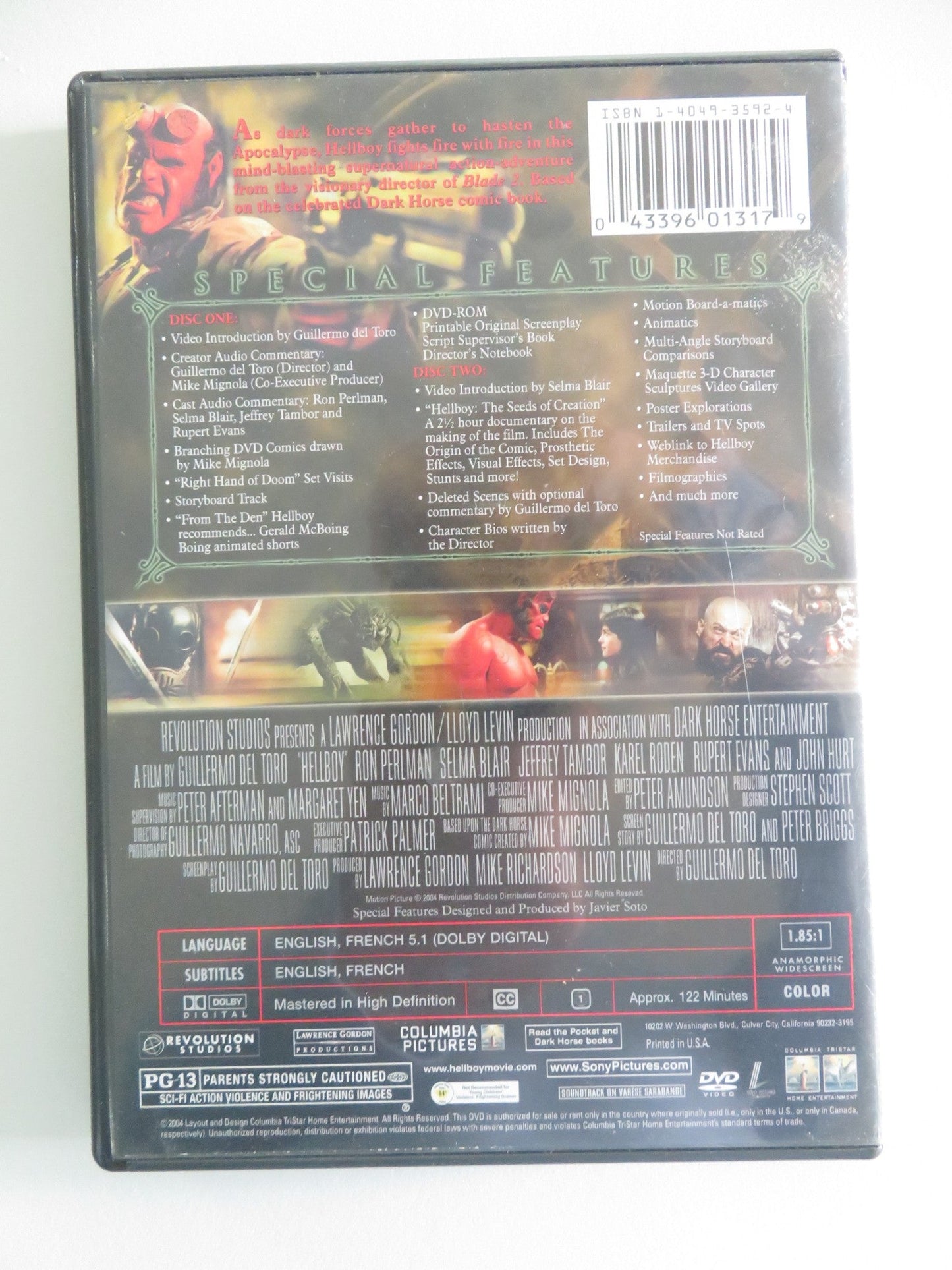 Hellboy - 2 disc special edition (DVD) Ron Perlman John Hurt 2004 Region 1 Movie posters