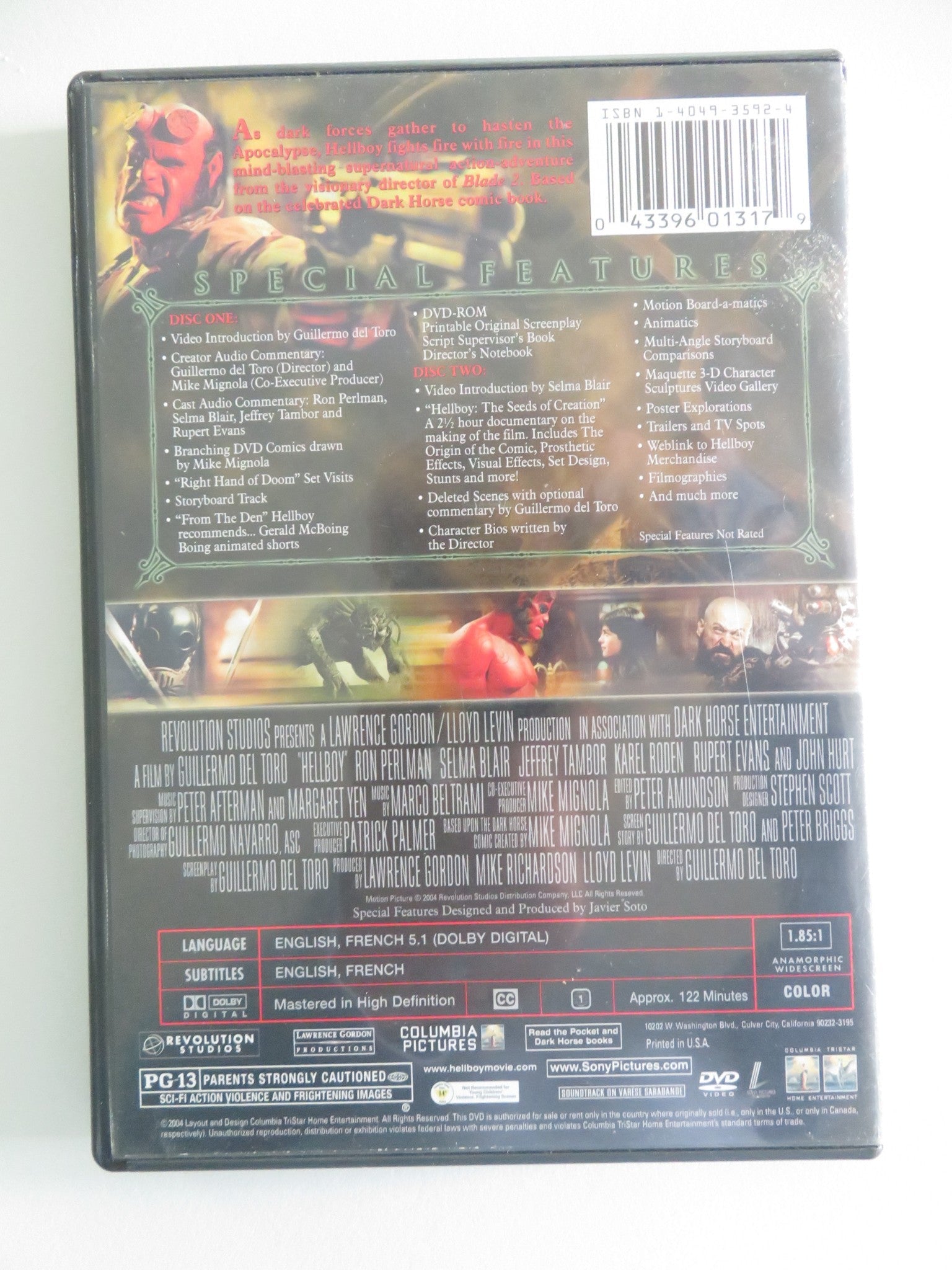 Hellboy - 2 disc special edition (DVD) Ron Perlman John Hurt 2004 Region 1 Movie posters