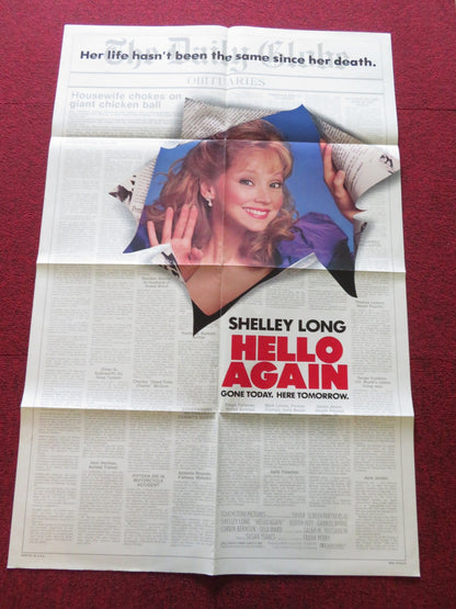 HELLO AGAIN FOLDED US ONE SHEET POSTER SHELLEY LONG GABRIEL BYRNE 1987 Rendezvous Cinema Movie posters