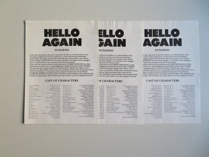 HELLO AGAIN PRESS KIT 1987 SHELLEY LONG GABRIEL BYRNE FRANK PERRY Movie posters