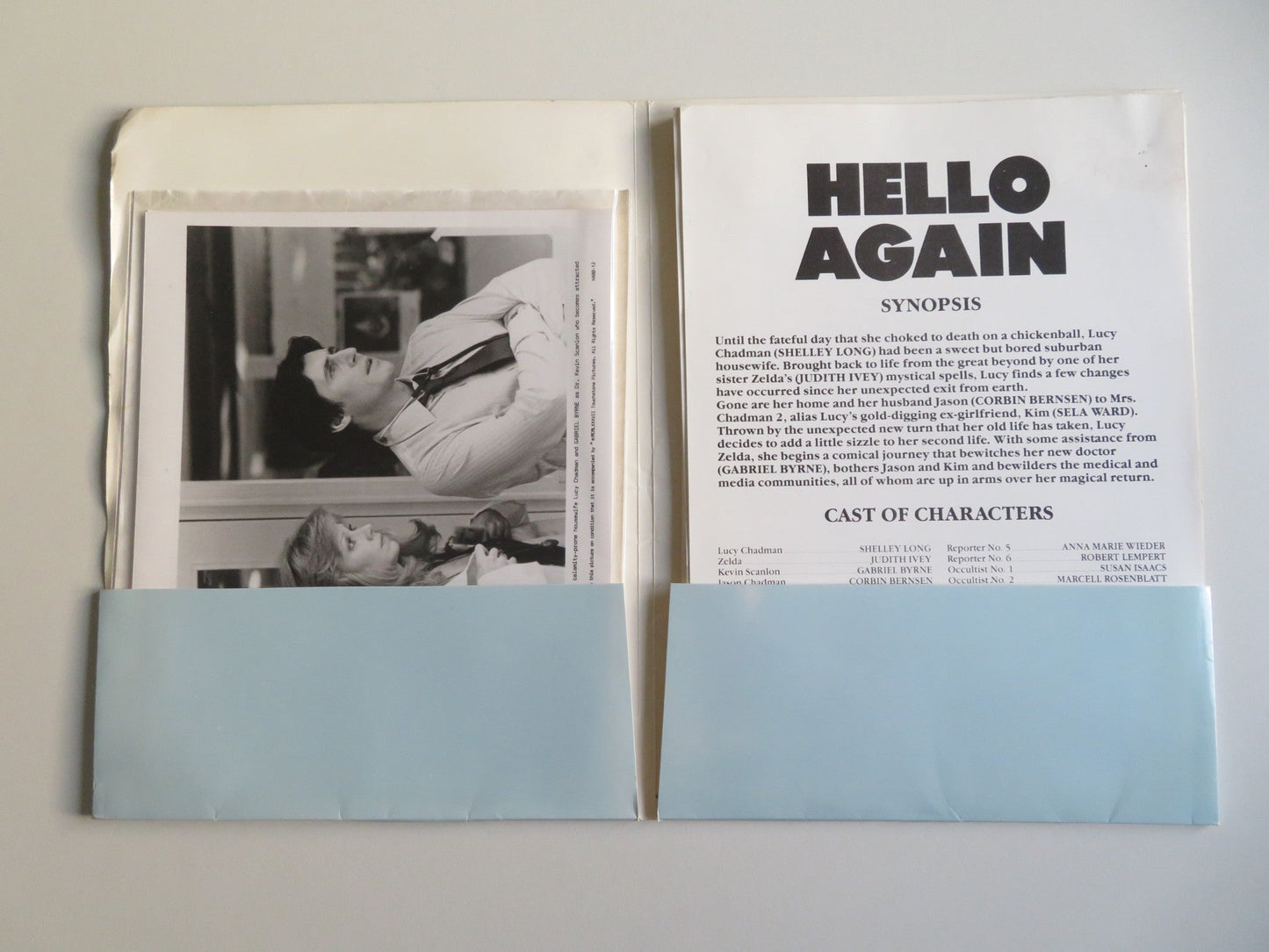 HELLO AGAIN PRESS KIT 1987 SHELLEY LONG GABRIEL BYRNE FRANK PERRY Movie posters