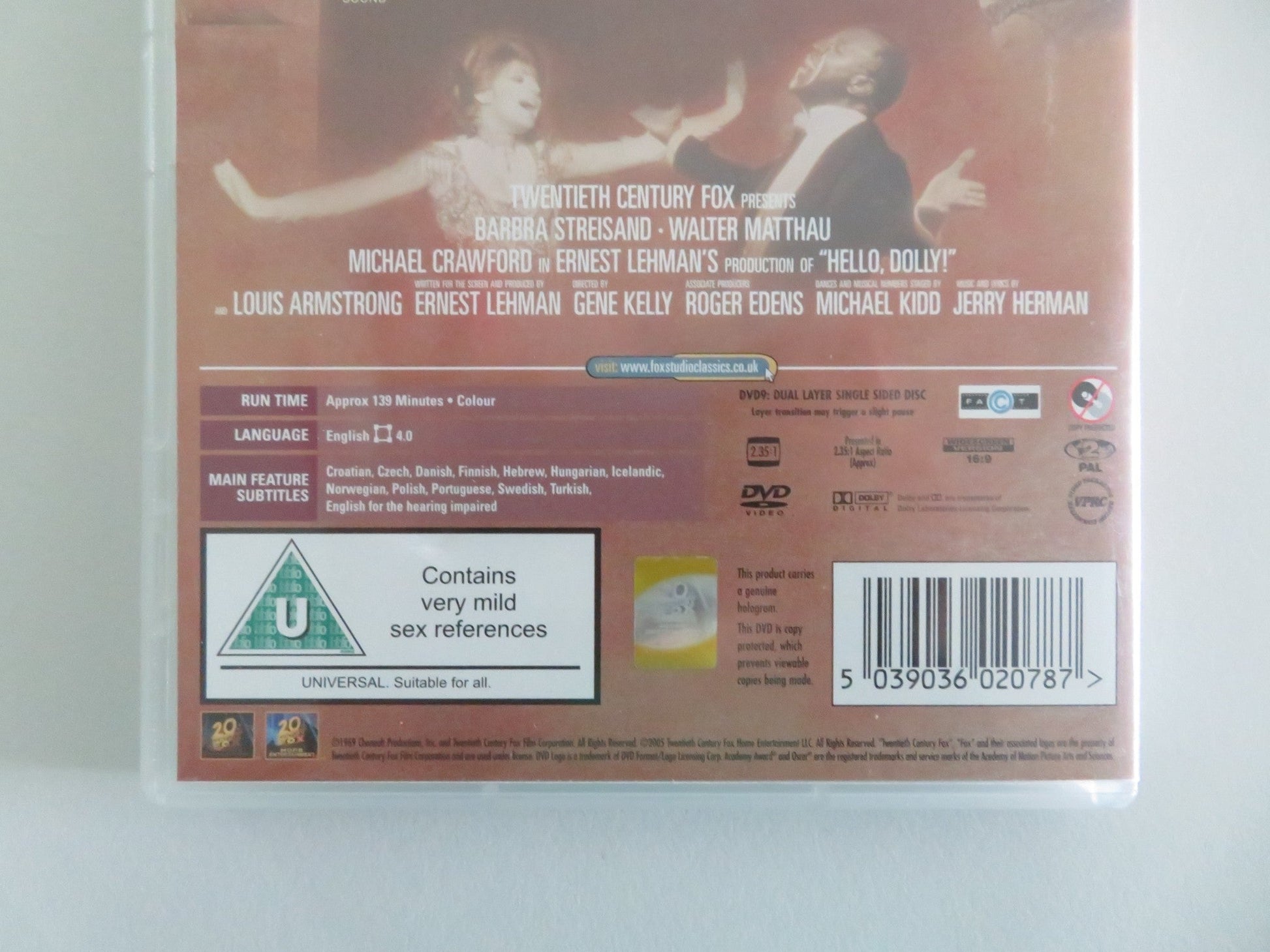 HELLO, DOLLY! - B (DVD) WALTER MATTHAU BARBRA STREISAND 1969 REGION 2 Movie posters