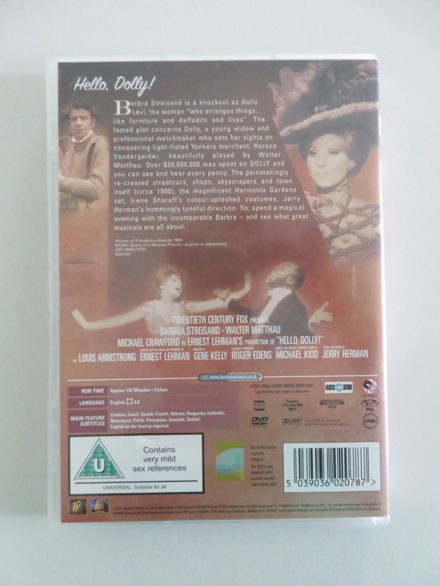 HELLO, DOLLY! - B (DVD) WALTER MATTHAU BARBRA STREISAND 1969 REGION 2 Movie posters