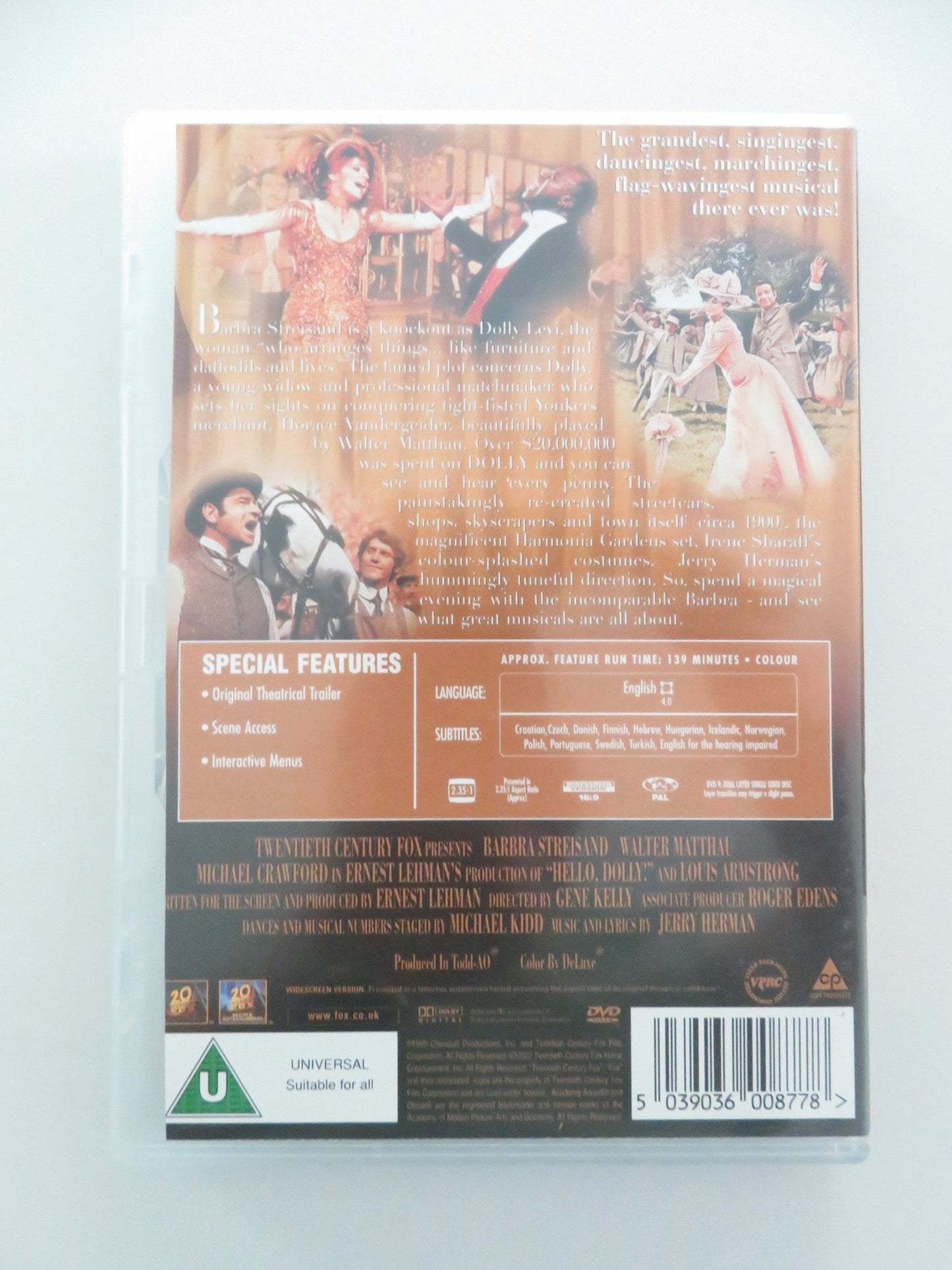 HELLO, DOLLY! (DVD) BARBRA STREISAND WALTER MATTHAU 1969 REGION 2 Movie posters