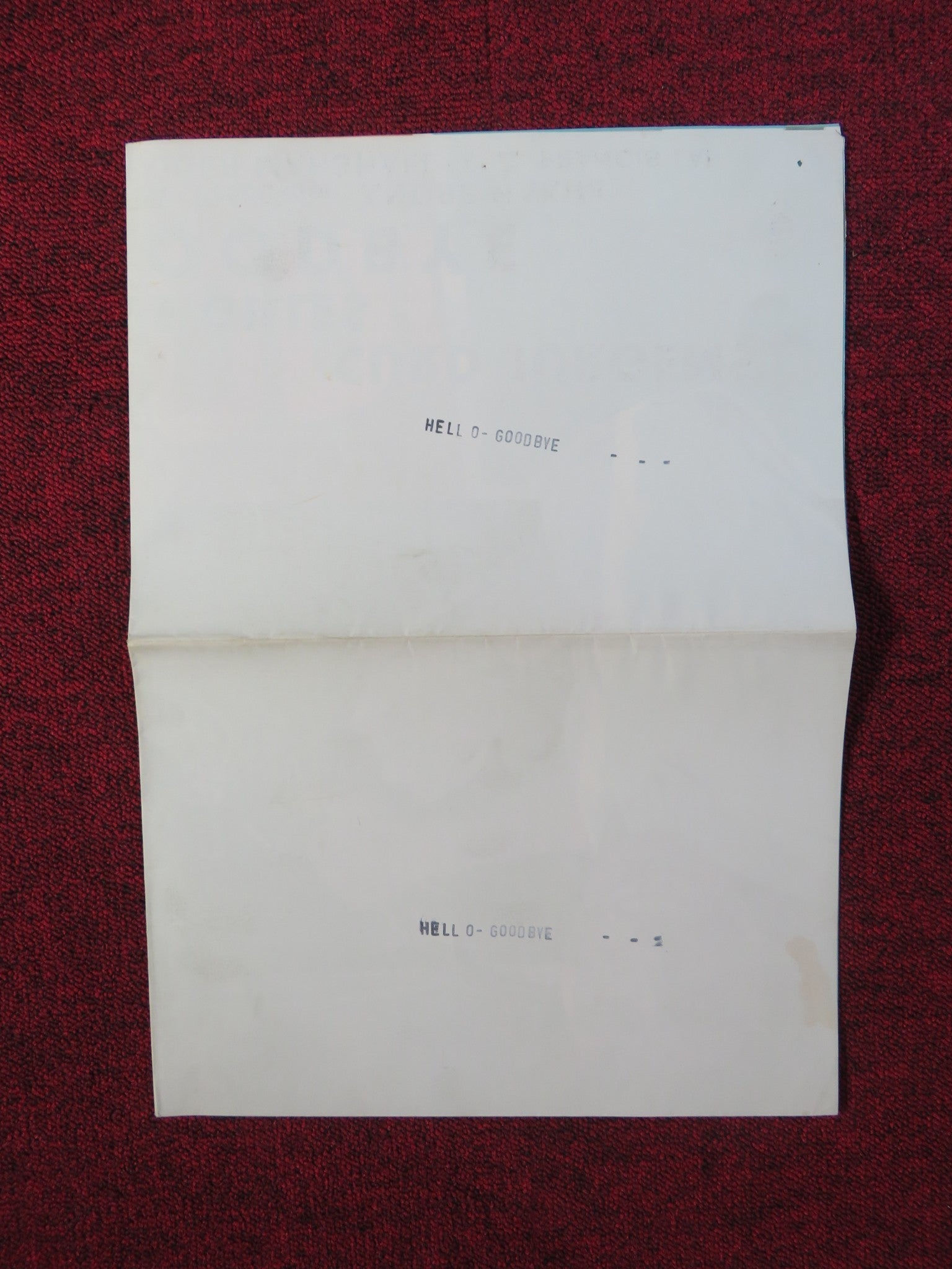 HELLO GOODBYE GERMAN A1 POSTER FOLDED MICHAEL CRAWFORD CURD JURGENS 1970 Rendezvous Cinema Movie posters