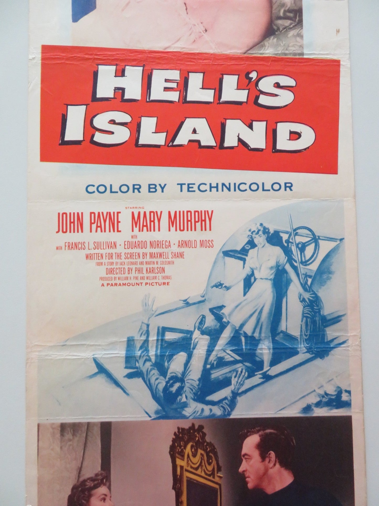 HELL'S ISLAND US INSERT POSTER JOHN PAYNE MARY MURPHY 1955 Rendezvous Cinema Movie posters
