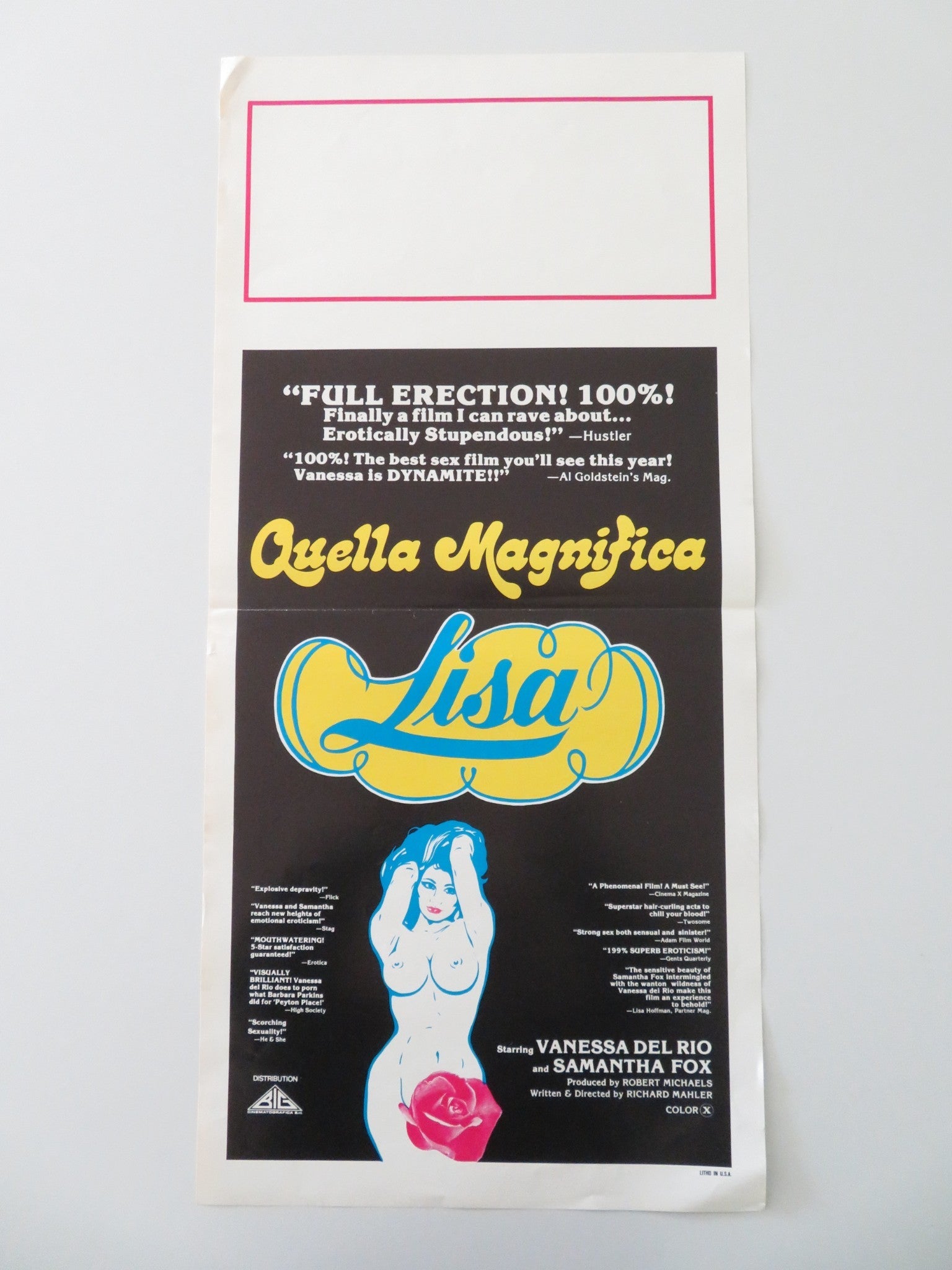 HER NAME WAS LISA ITALIAN LOCANDINA POSTER VANESSA DEL RIO SAMANTHA FOX 1979 Movie posters