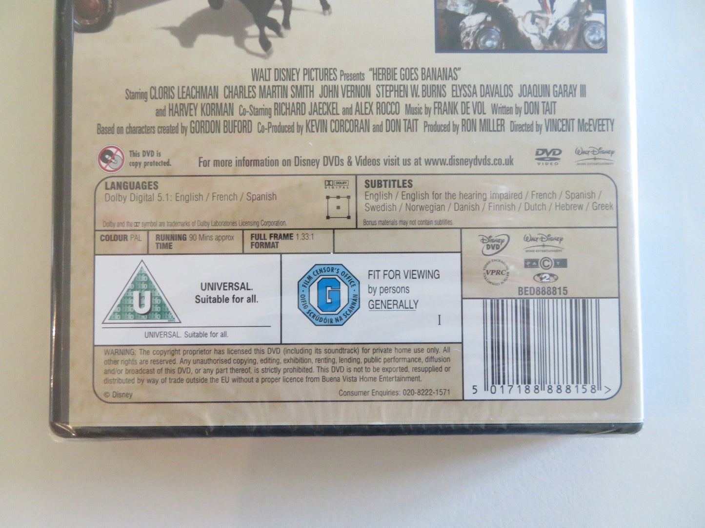 HERBIE GOES BANANAS (DVD) DISNEY CLORIS LEACHMAN 1980 REGION 2 Rendezvous Cinema Movie posters