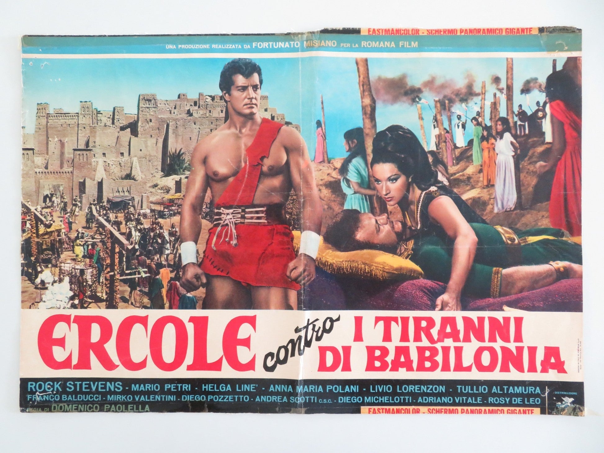HERCULES AND THE TYRANTS OF BABYLON ITALIAN FOTOBUSTA POSTER PETER LUPUS 1964 Movie posters