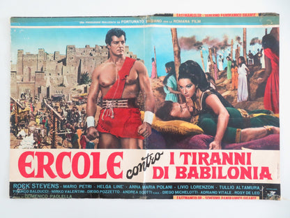 HERCULES AND THE TYRANTS OF BABYLON ITALIAN FOTOBUSTA POSTER PETER LUPUS 1964 Movie posters