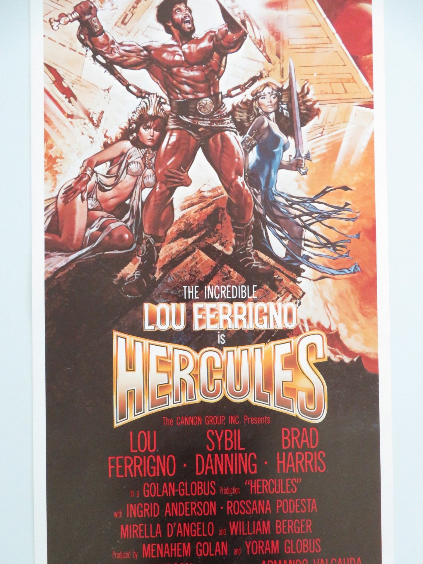 HERCULES US INSERT POSTER LOU FERRIGNO BRAD HARRIS 1983 Movie posters