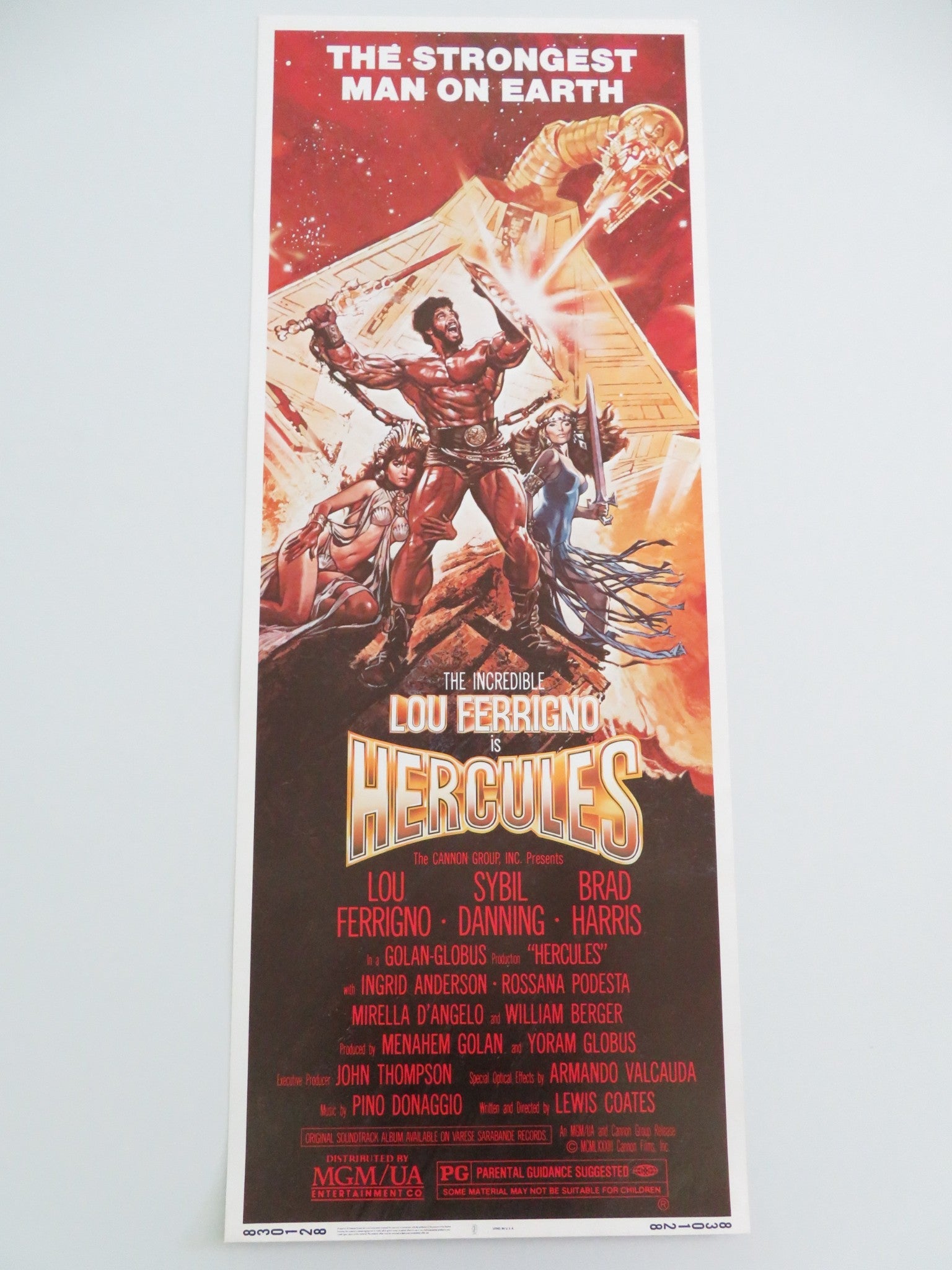 HERCULES US INSERT POSTER LOU FERRIGNO BRAD HARRIS 1983 Movie posters