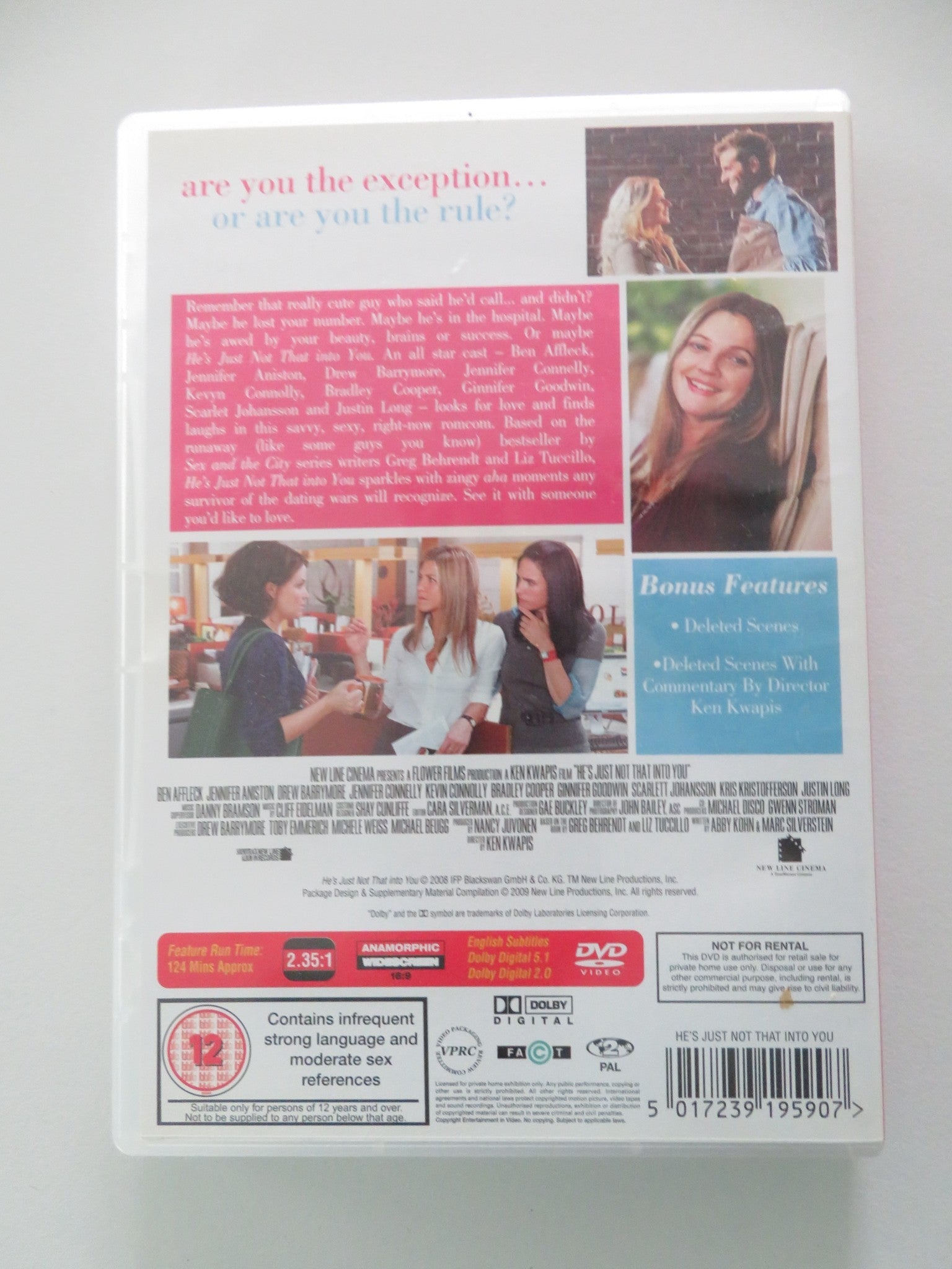 He's just not that into you (DVD) Ben Affleck Jennifer Anniston 2009 Region 2 Movie posters