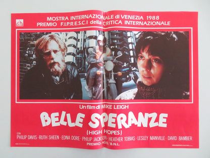 High Hopes Italian Fotobusta Poster Phil Davis Ruth Sheen 1988 Movie posters