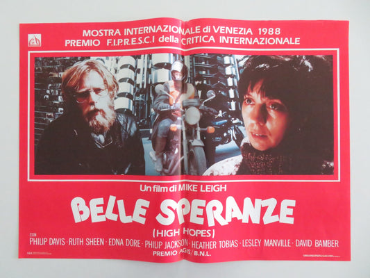 High Hopes Italian Fotobusta Poster Phil Davis Ruth Sheen 1988 Movie posters