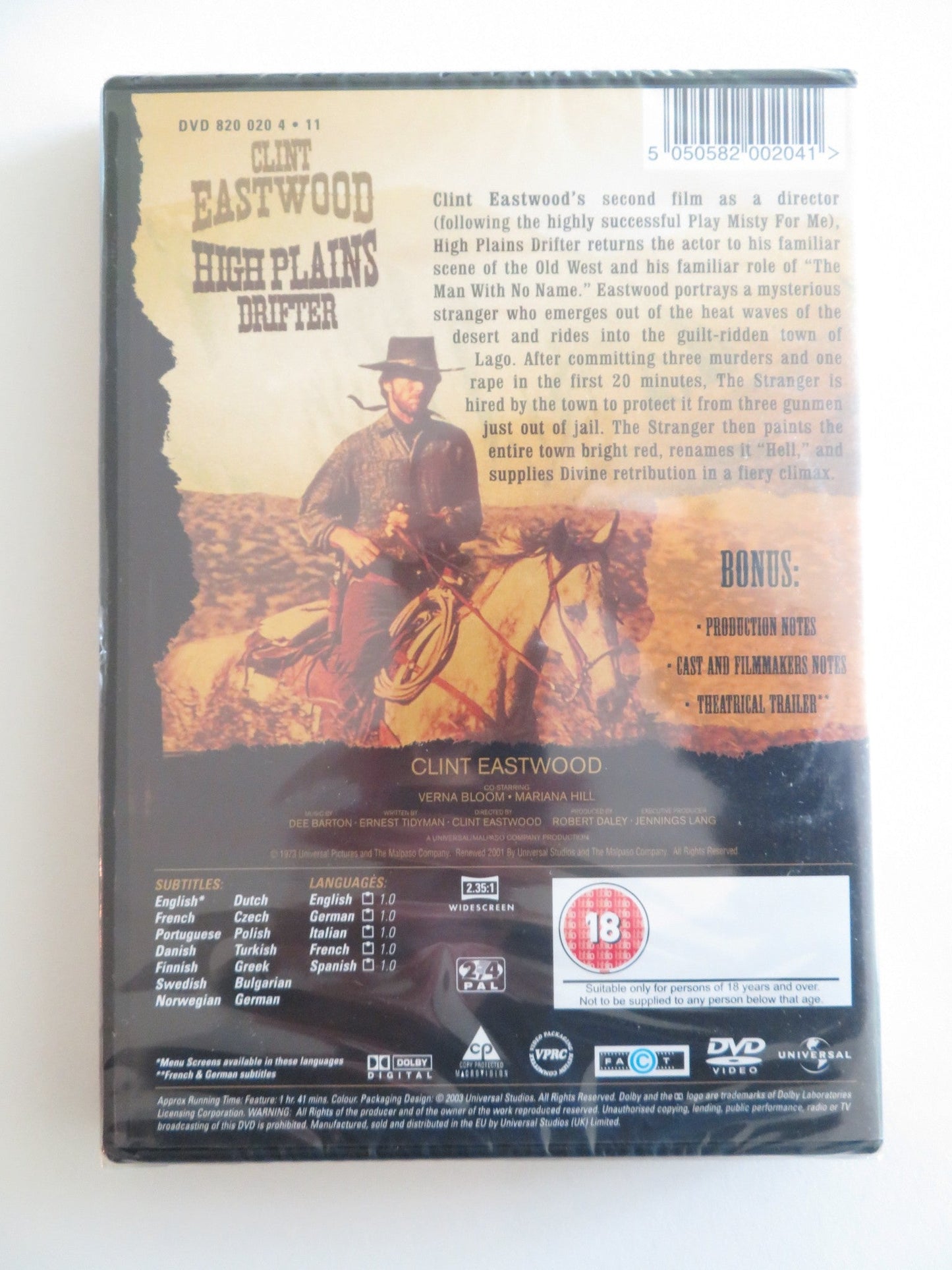 HIGH PLAINS DRIFTER (DVD) CLINT EASTWOOD VIRNA BLOOM 1973 REGION 2, 4 Rendezvous Cinema Movie posters