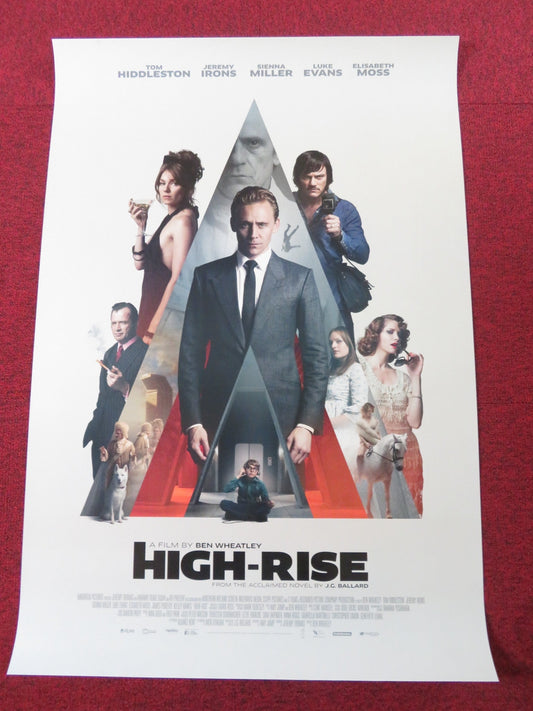 HIGH - RISE US ONE SHEET ROLLED POSTER TOM HIDDLESTON SIENNA MILLER 2015 Rendezvous Cinema Movie posters