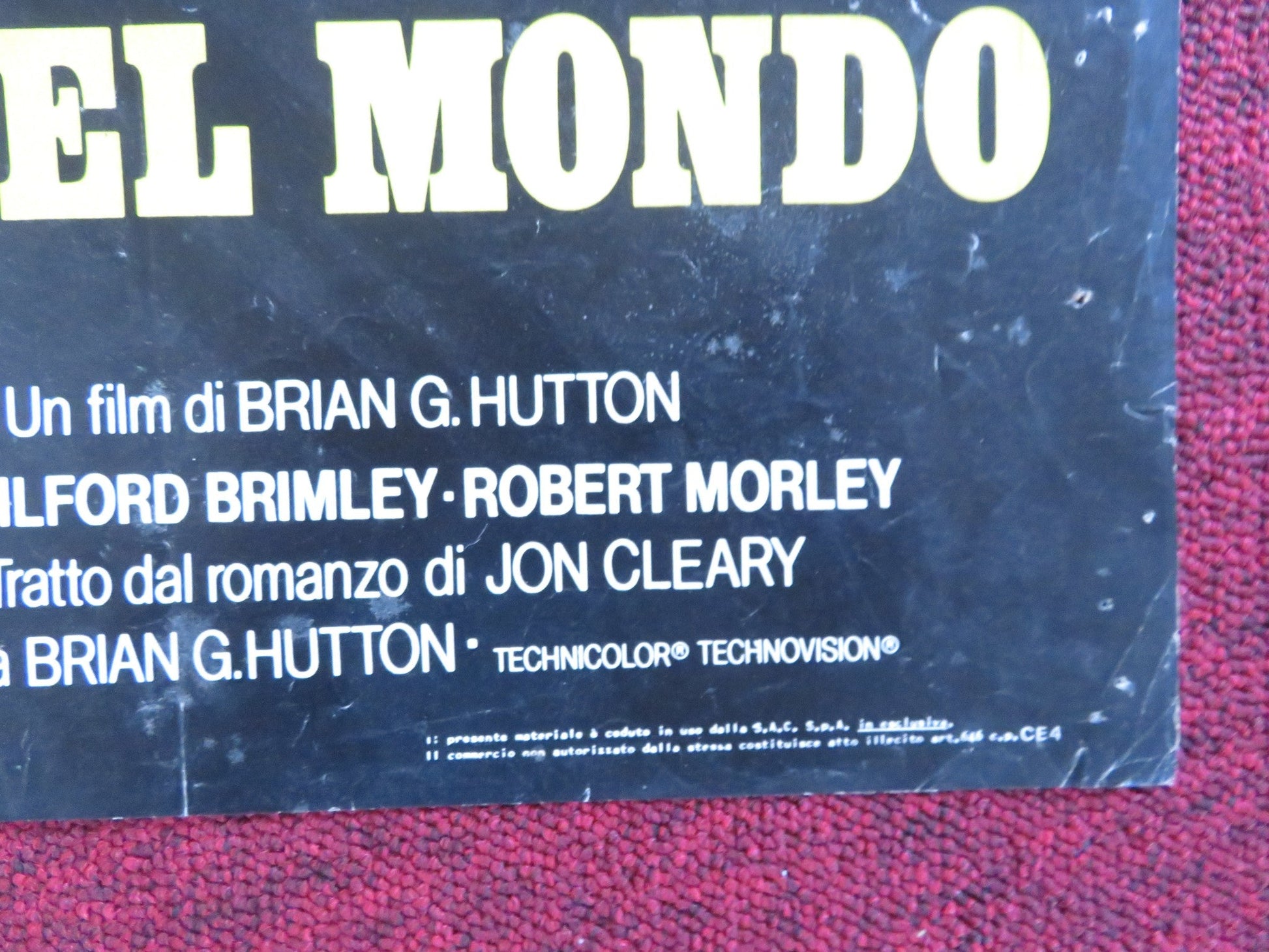 HIGH ROAD TO CHINA - A ITALIAN FOTOBUSTA POSTER FOLDED TOM SELLECK 1983 Rendezvous Cinema Movie posters