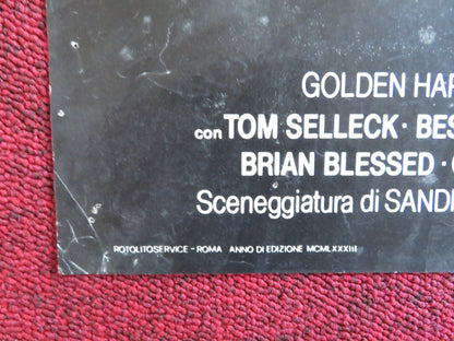 HIGH ROAD TO CHINA - A ITALIAN FOTOBUSTA POSTER FOLDED TOM SELLECK 1983 Rendezvous Cinema Movie posters