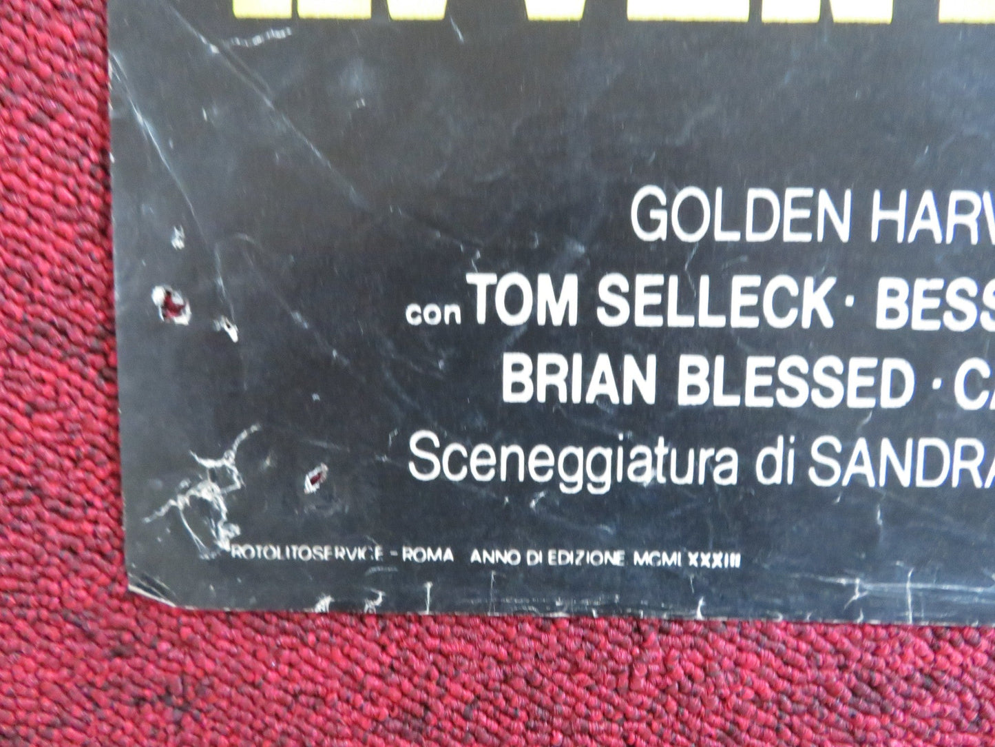 HIGH ROAD TO CHINA - B ITALIAN FOTOBUSTA POSTER FOLDED TOM SELLECK 1983 Rendezvous Cinema Movie posters