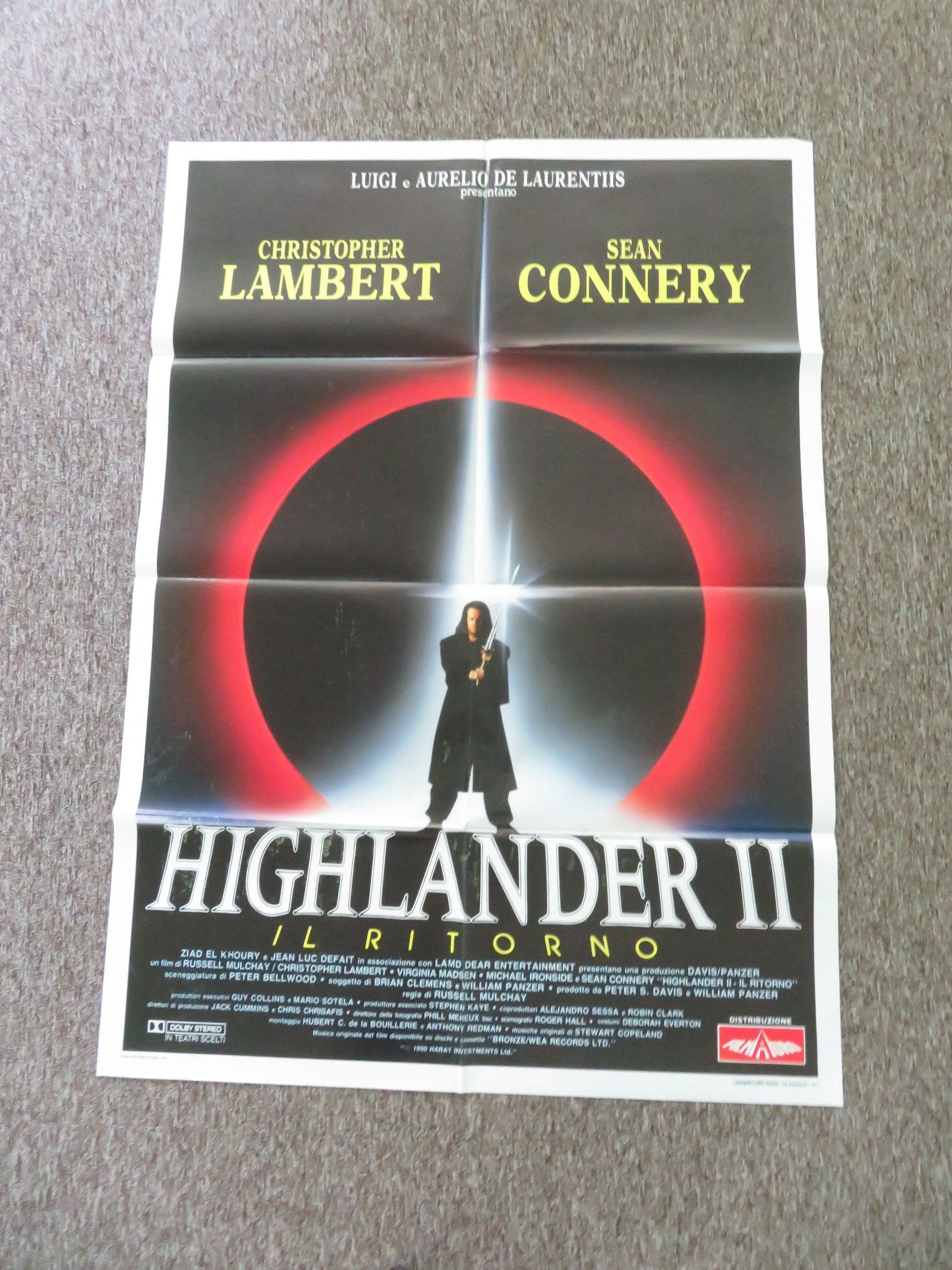 Highlander II: The Quickening Italian 2 Foglio Poster Christopher Lambert 1991 Movie posters
