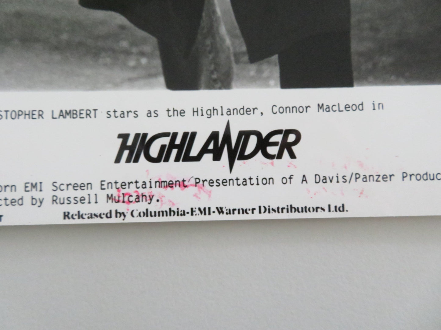 HIGHLANDER MOVIE STILL PHOTO LOT OF 3 CHRISTOPHER LAMBERT SEAN CONNERY 1986 Movie posters