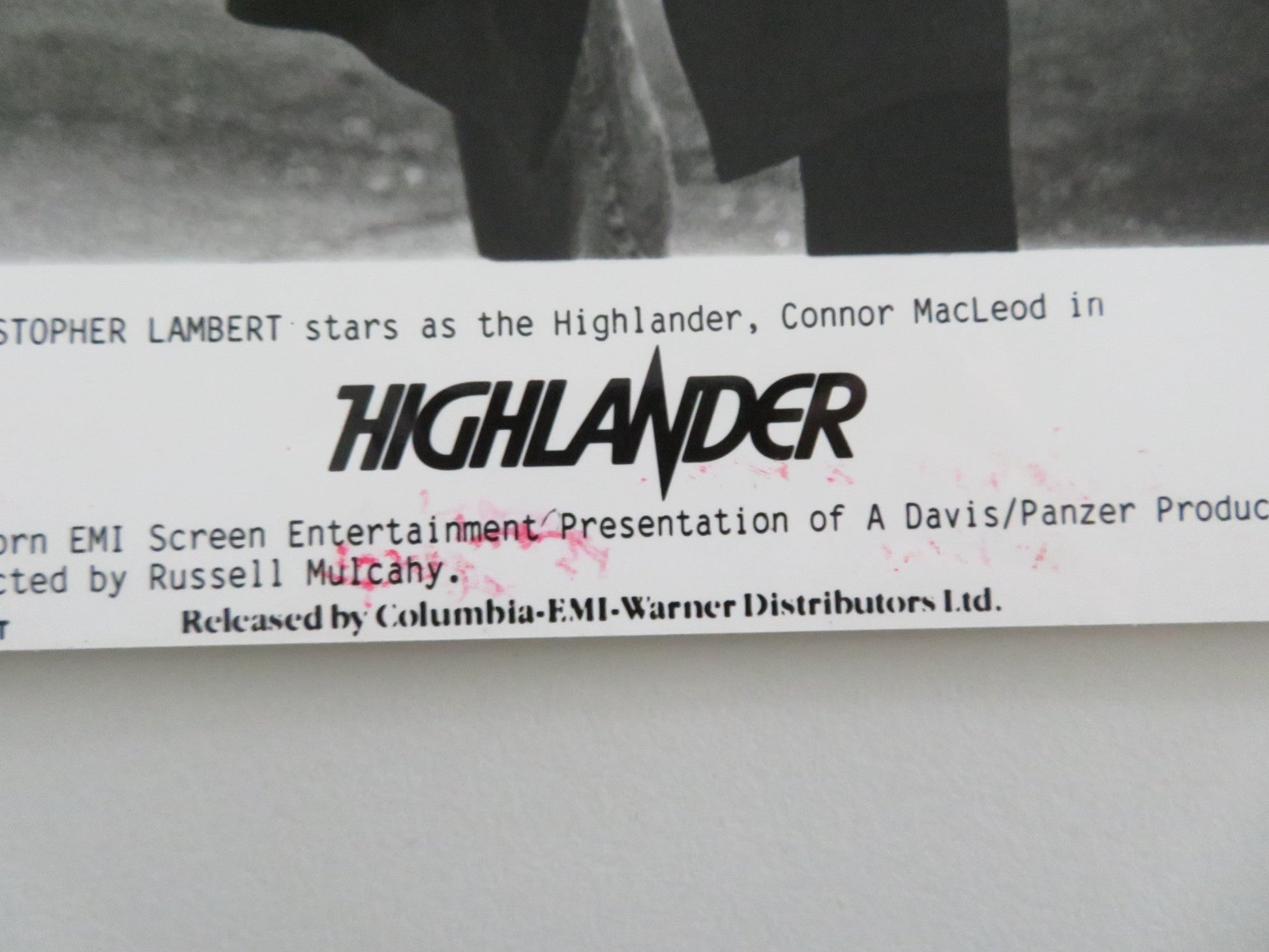 HIGHLANDER MOVIE STILL PHOTO LOT OF 3 CHRISTOPHER LAMBERT SEAN CONNERY 1986 Movie posters