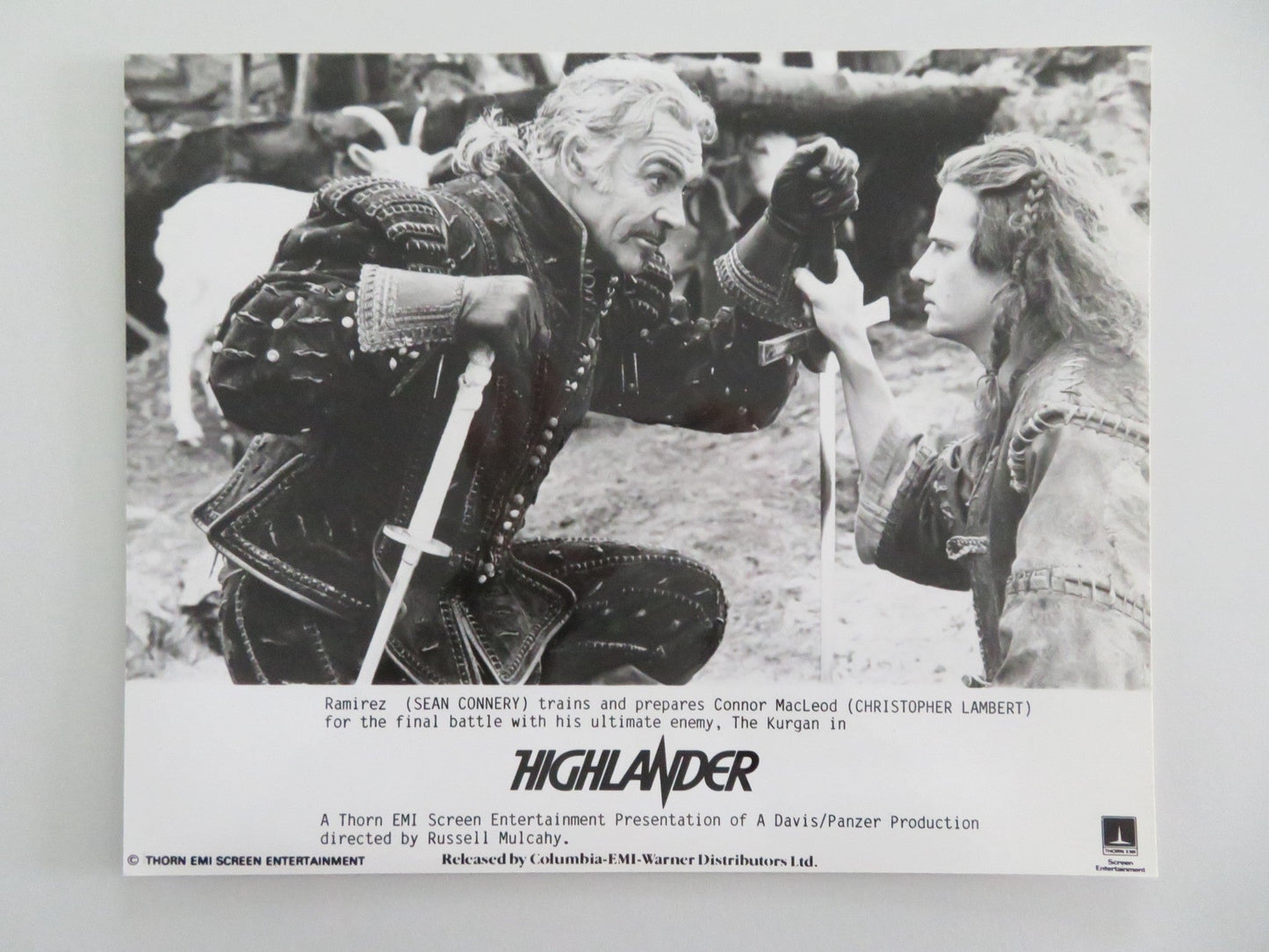 HIGHLANDER MOVIE STILL PHOTO LOT OF 3 CHRISTOPHER LAMBERT SEAN CONNERY 1986 Movie posters
