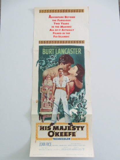 His Majesty O'Keefe US Insert Poster Burt Lancaster Joan Rice 1954 Movie posters