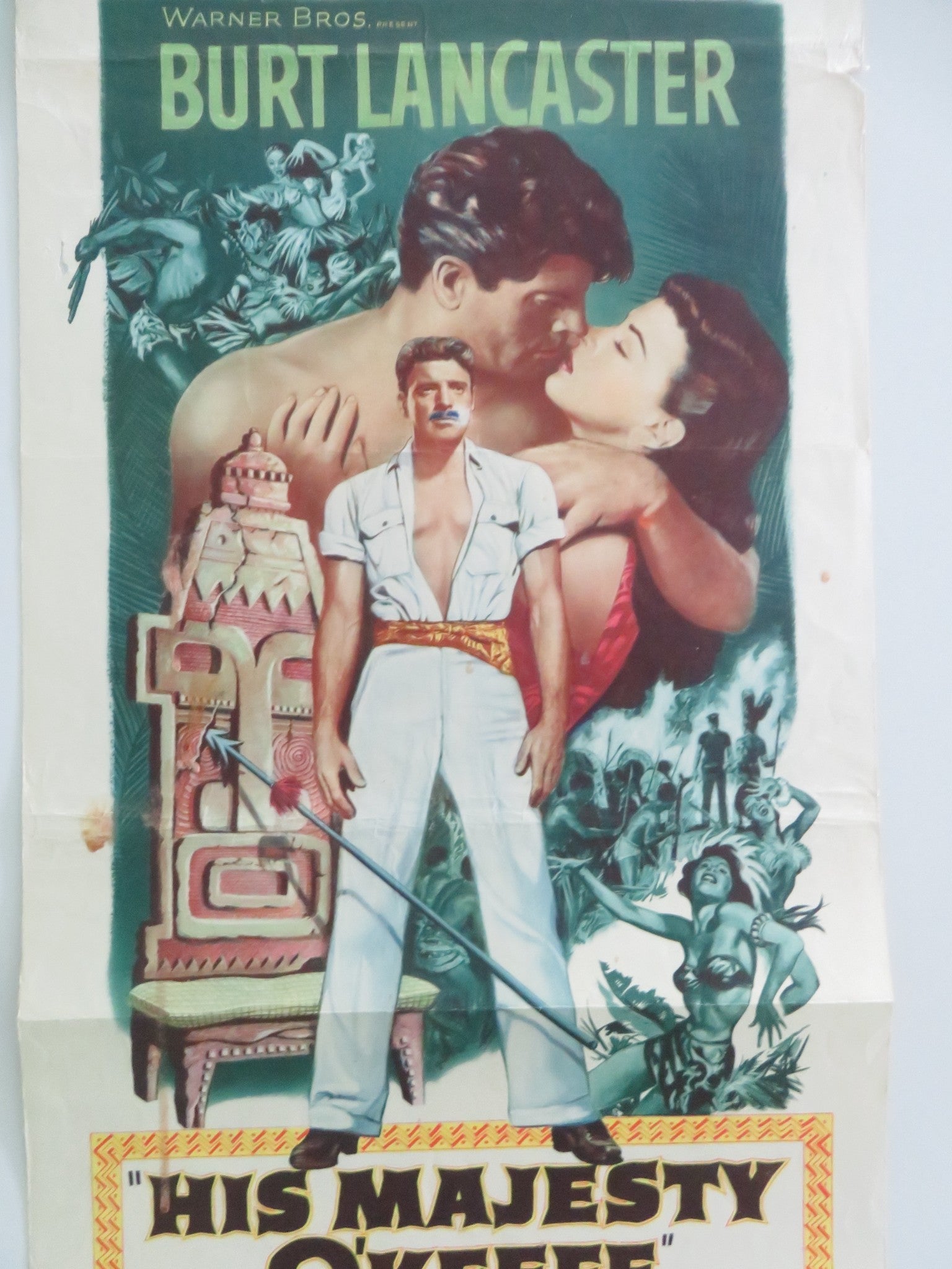His Majesty O'Keefe US Insert Poster Burt Lancaster Joan Rice 1954 Movie posters