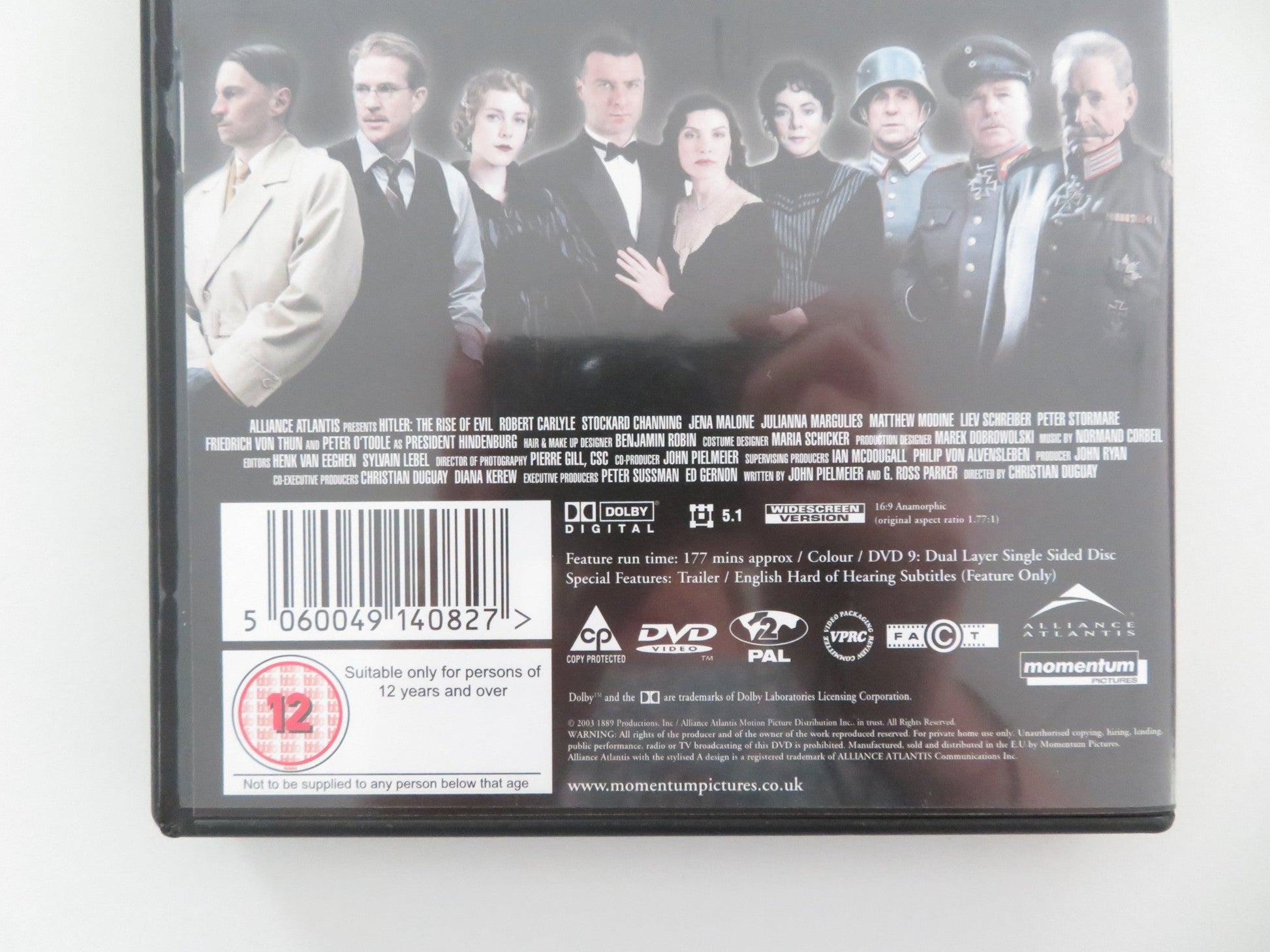 HITLER: THE RISE OF EVIL (DVD) ROBERT CARLYLE 2003 REGION 2 Movie posters