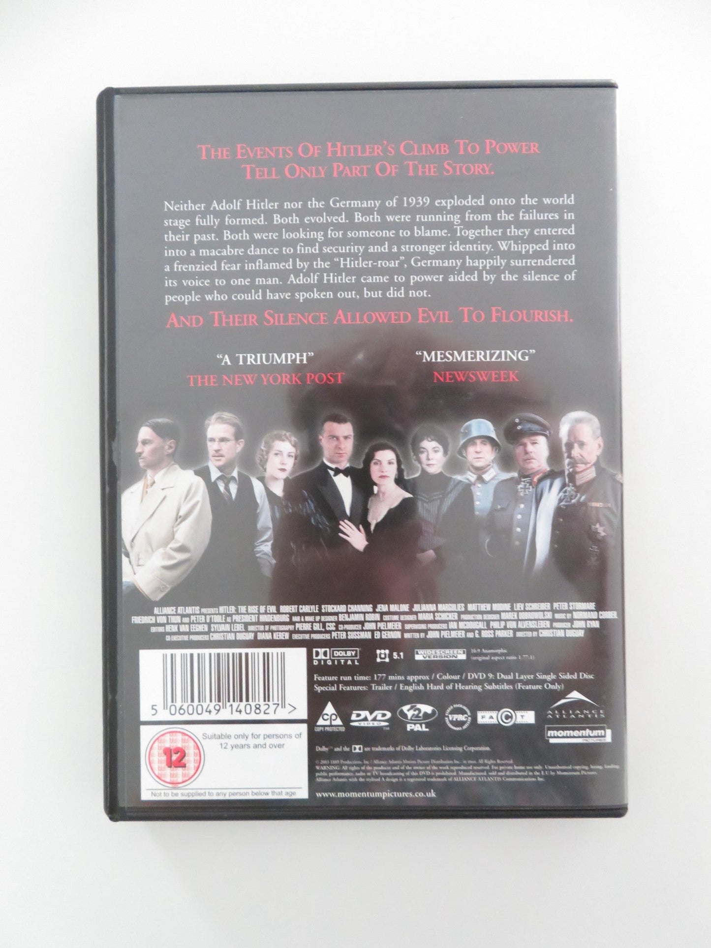 HITLER: THE RISE OF EVIL (DVD) ROBERT CARLYLE 2003 REGION 2 Movie posters