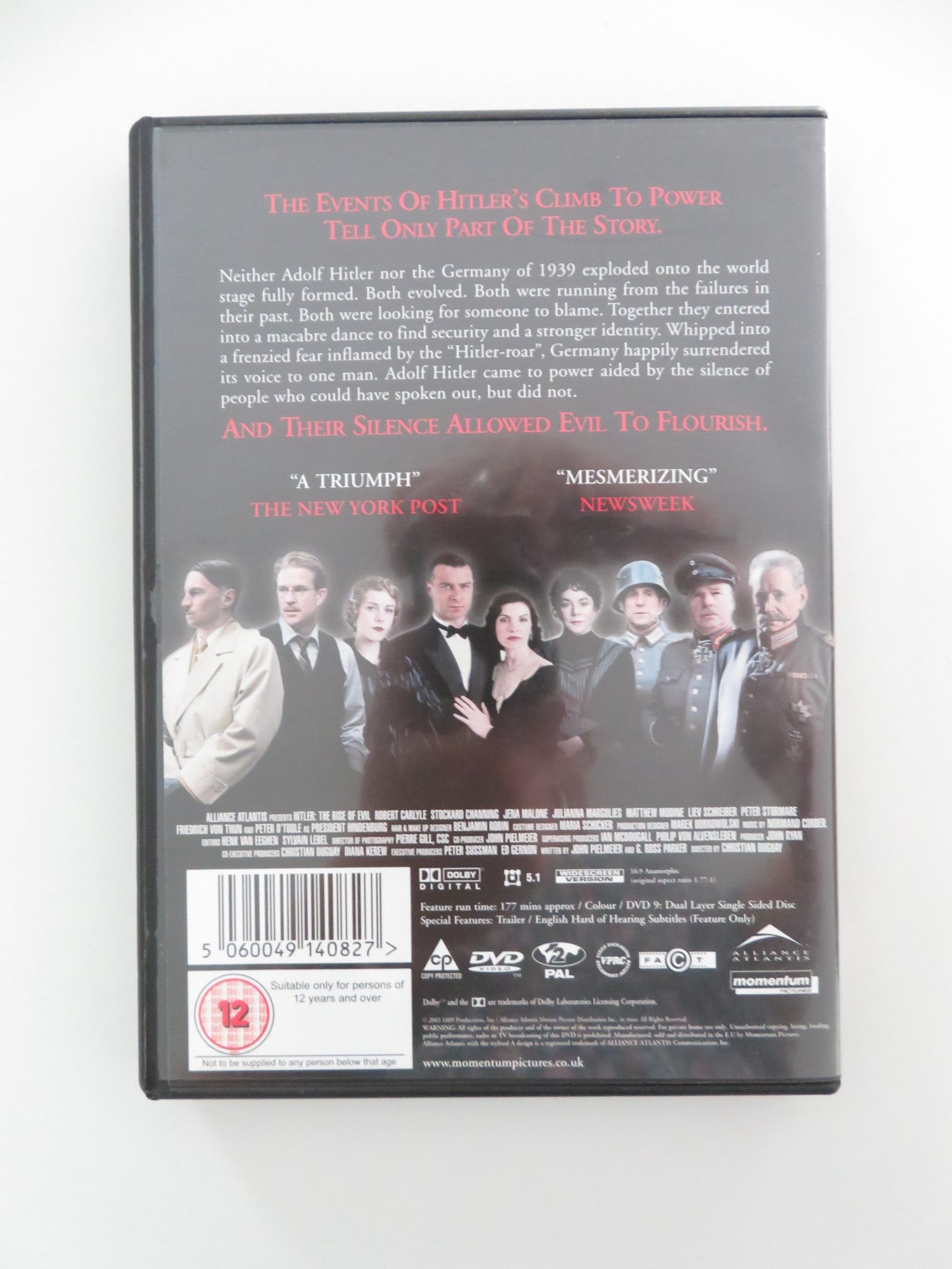 HITLER: THE RISE OF EVIL (DVD) ROBERT CARLYLE 2003 REGION 2 Movie posters