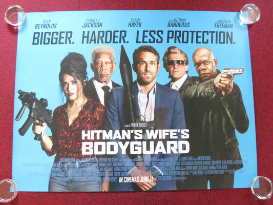 HITMAN'S WIFE'S BODYGUARD UK QUAD ROLLED POSTER RYAN REYNOLDS S. L. JACKSON 2021 Rendezvous Cinema Movie posters