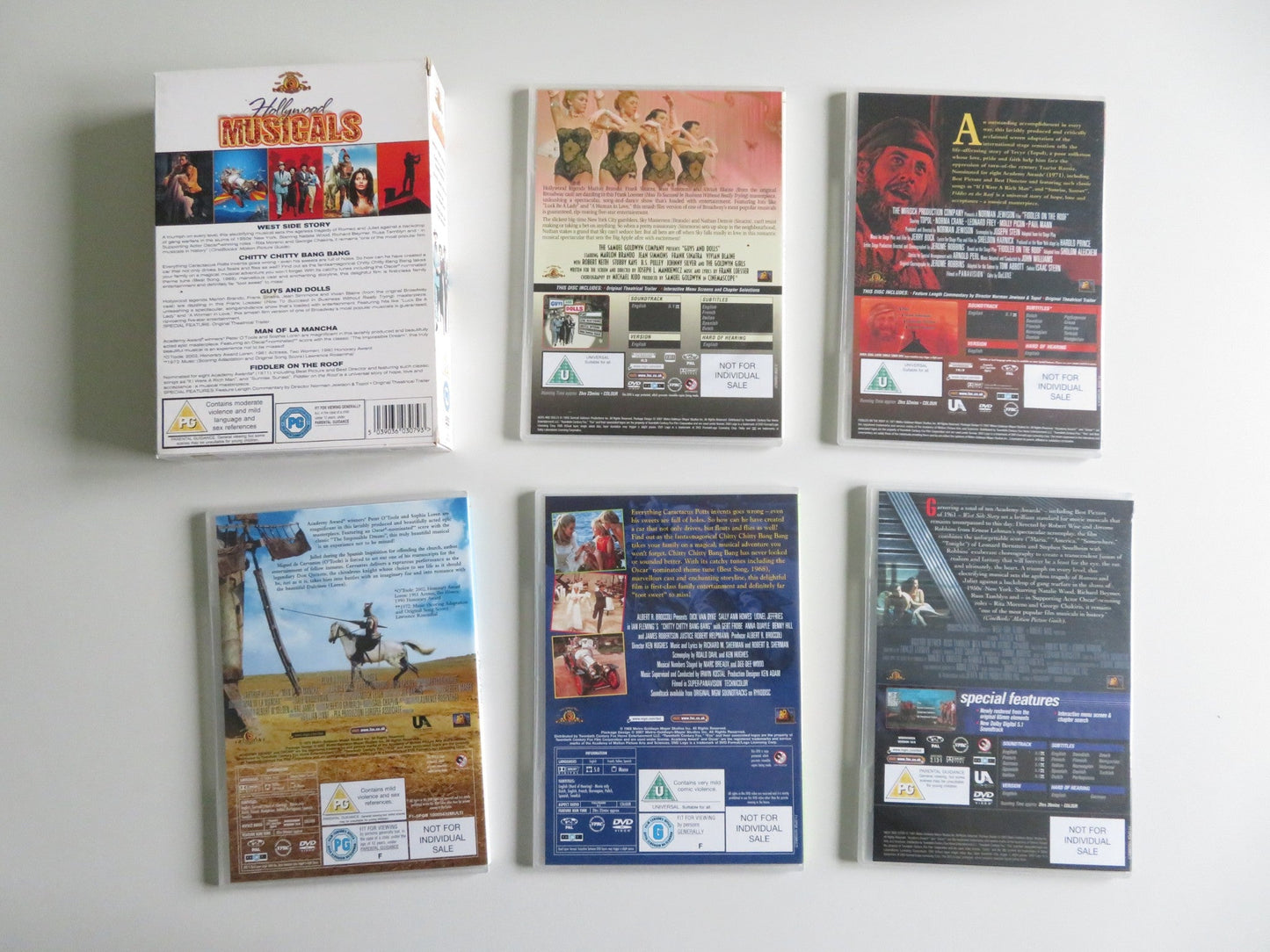 HOLLYWOOD MUSICALS - 5 DISCS (DVD BOXSET) NATALIE WOOD DICK VAN DYKE REGION 2 Movie posters