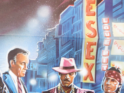 HOLLYWOOD VICE SQUAD US TRI FOLDED ONE SHEET ROLLED POSTER RONNY COX 1986 Rendezvous Cinema Movie posters