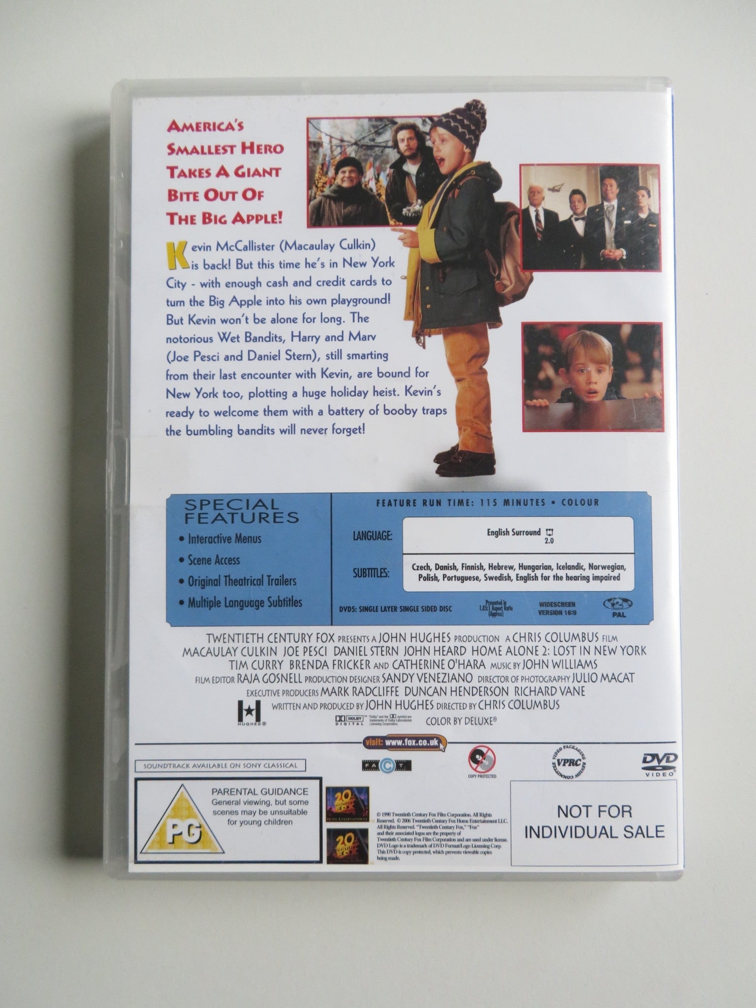 HOME ALONE 2: LOST IN NEW YORK (DVD) MACAULAY CULKIN JOE PESCI 1992 REGION 2 - Rendezvous Cinema