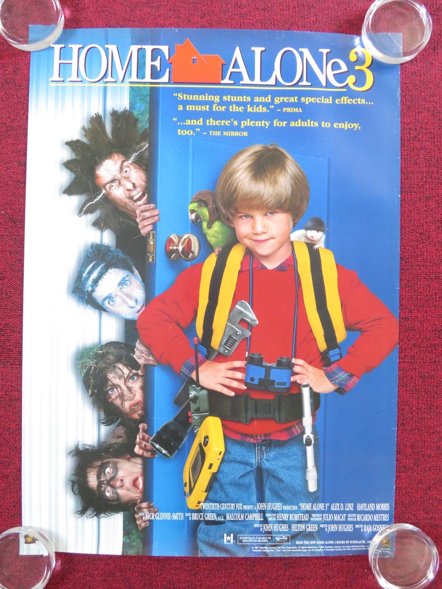 HOME ALONE 3 VHS VIDEO POSTER ROLLED ALEX D.LINZ OLEK KRUPA 1997 Rendezvous Cinema Movie posters