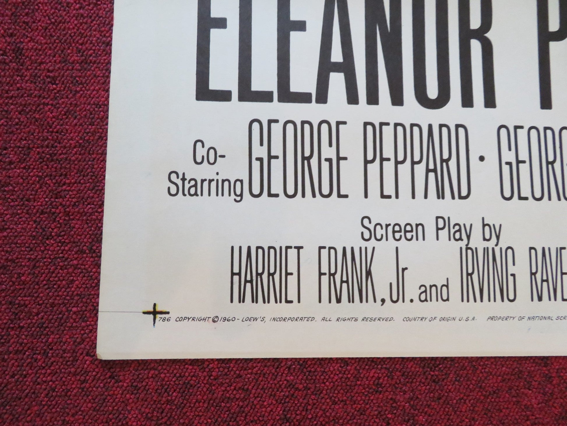 HOME FROM THE HILL FOLDED US ONE SHEET POSTER ROBERT MITCHUM ELEANOR PARKER 1960 Rendezvous Cinema Movie posters