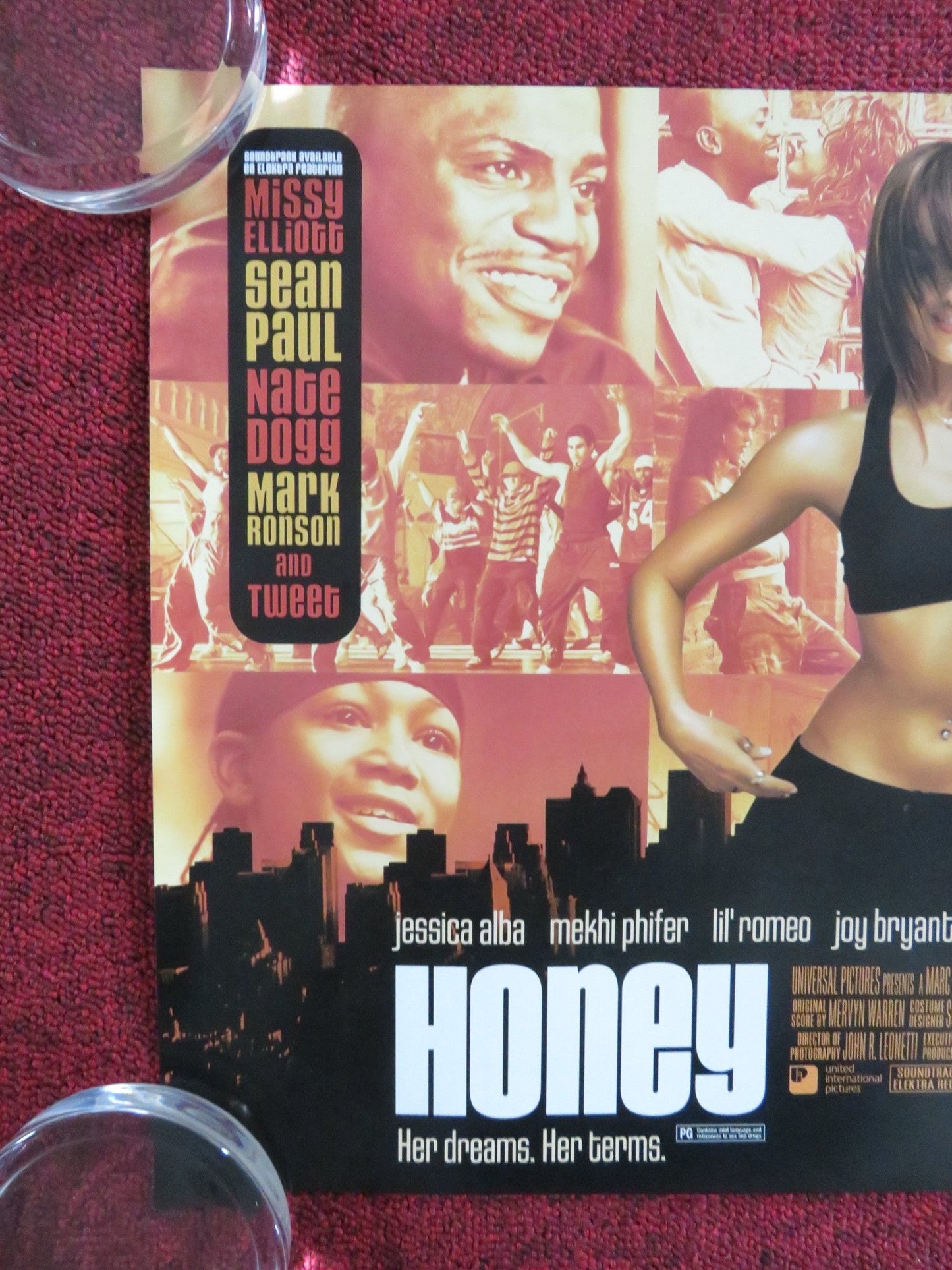 HONEY UK MINI QUAD POSTER JESSICA ALBA MISSY ELLIOTT 2003 Rendezvous Cinema Movie posters