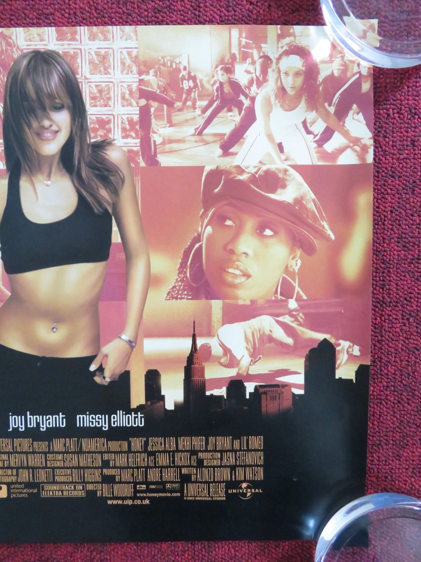 HONEY UK MINI QUAD POSTER JESSICA ALBA MISSY ELLIOTT 2003 Rendezvous Cinema Movie posters