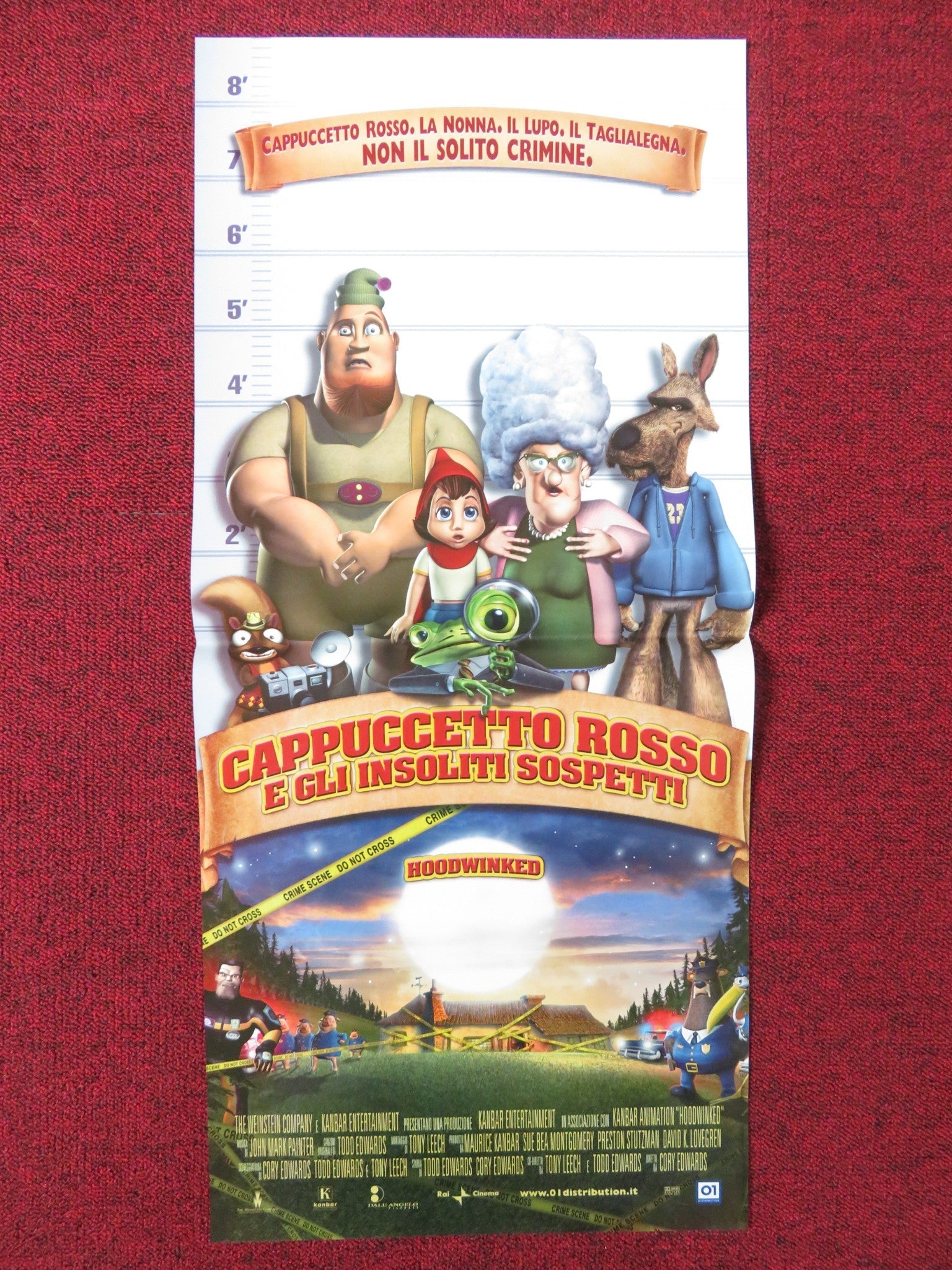 HOODWINKED! ITALIAN LOCANDINA POSTER ANNE HATHAWAY GLENN CLOSE 2005 Rendezvous Cinema Movie posters