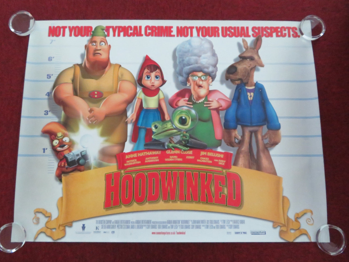 HOODWINKED UK QUAD ROLLED POSTER ANNE HATHAWAY GLENN CLOSE JIM BELUSHI 2005 - Rendezvous Cinema