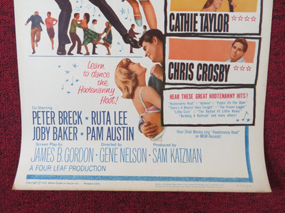 HOOTENANNY HOOT US INSERT POSTER PETER BRECK RUTA LEE 1963 Rendezvous Cinema Movie posters