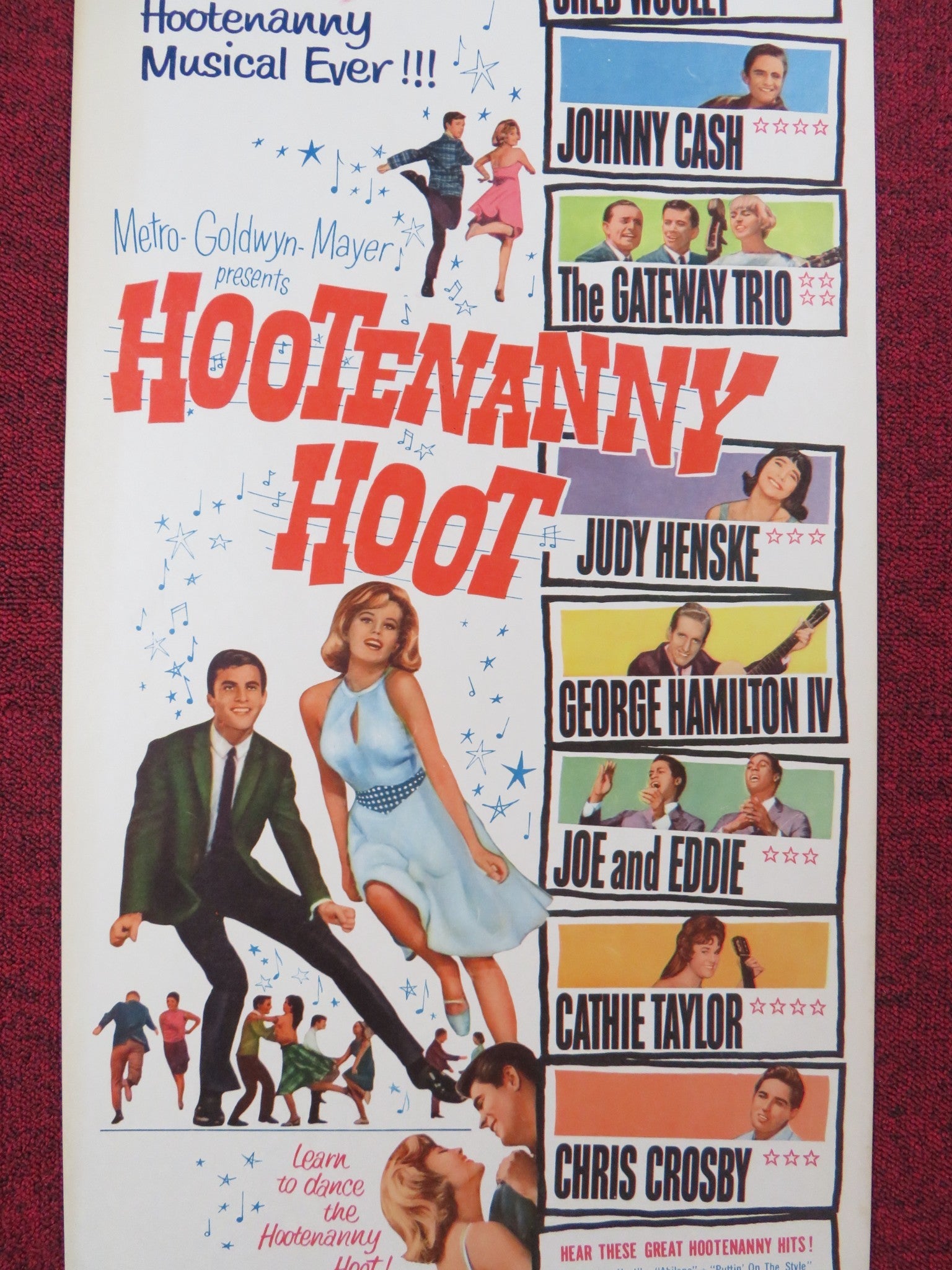 HOOTENANNY HOOT US INSERT POSTER PETER BRECK RUTA LEE 1963 Rendezvous Cinema Movie posters