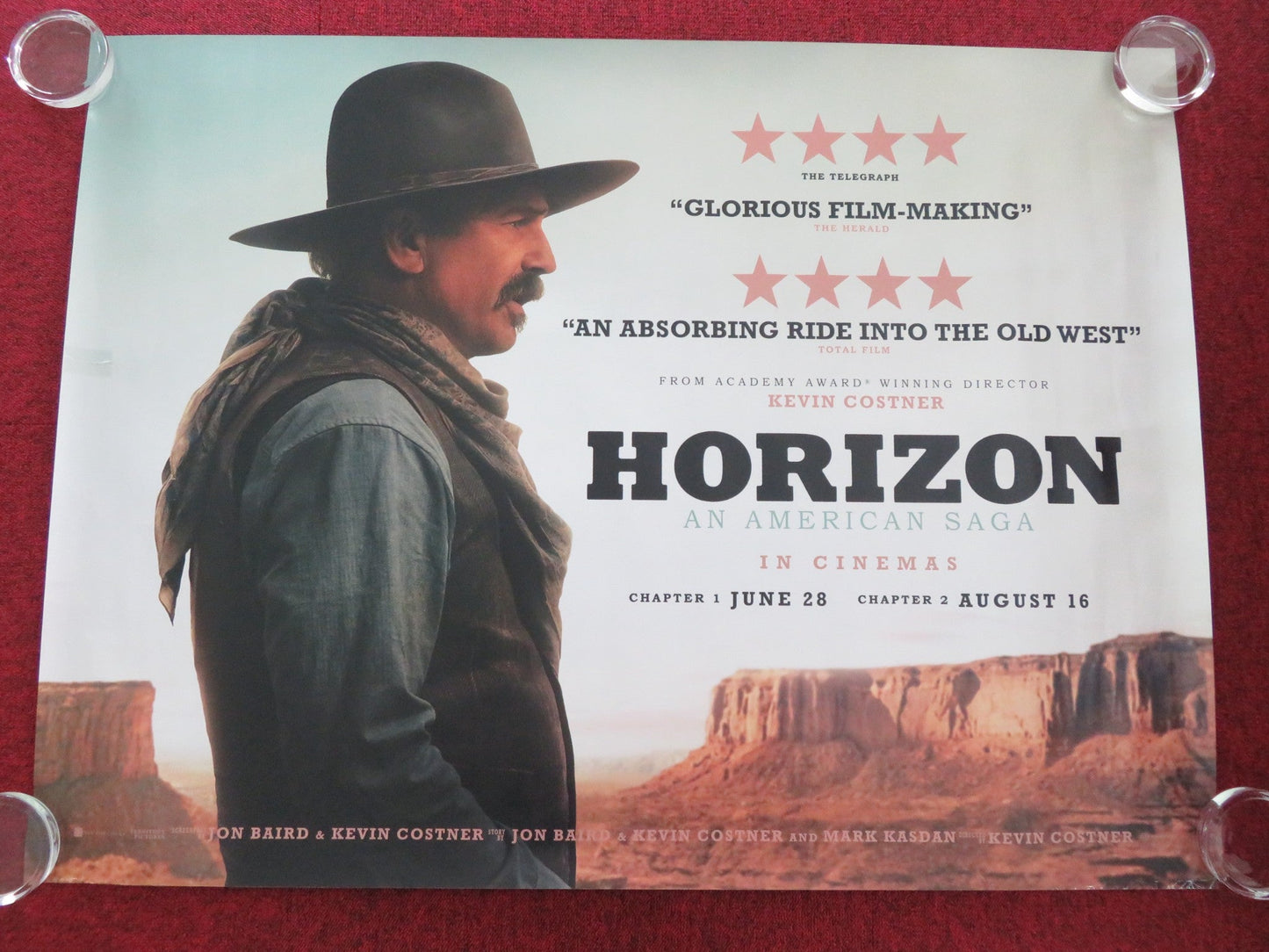 HORIZON: AN AMERICAN SAGA - CHAPTER 1 UK QUAD ROLLED POSTER KEVIN COSTNER 2024 Movie posters