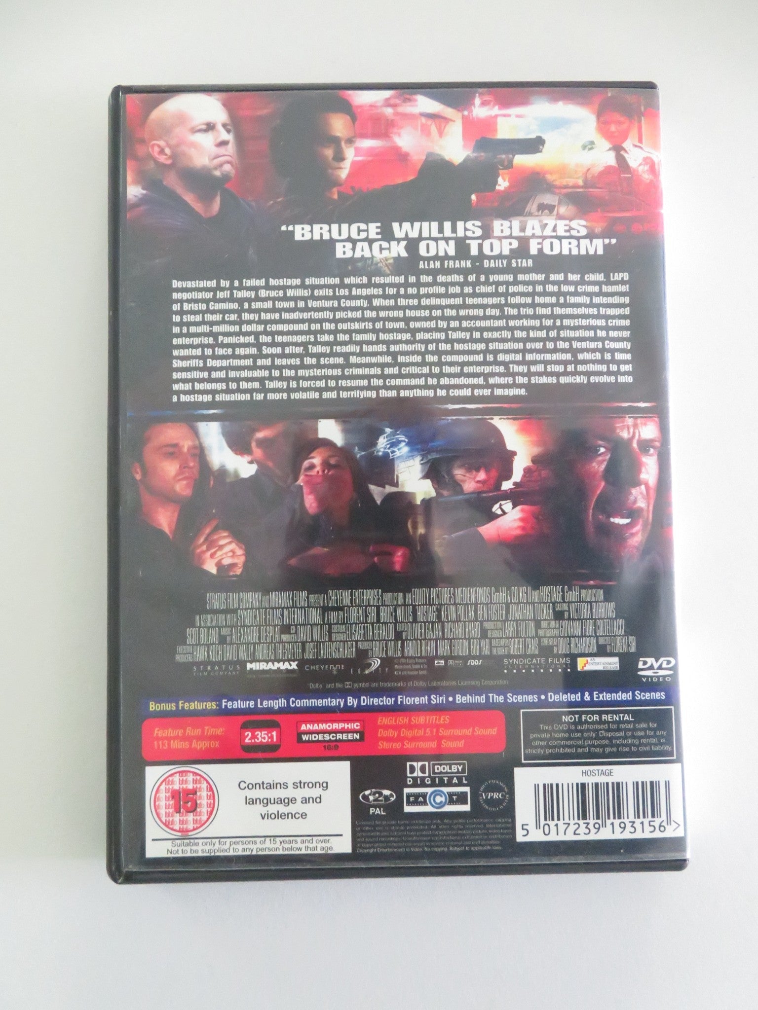 Hostage (DVD) Bruce Willis Kevin Pollak 2005 Region 2 Movie posters