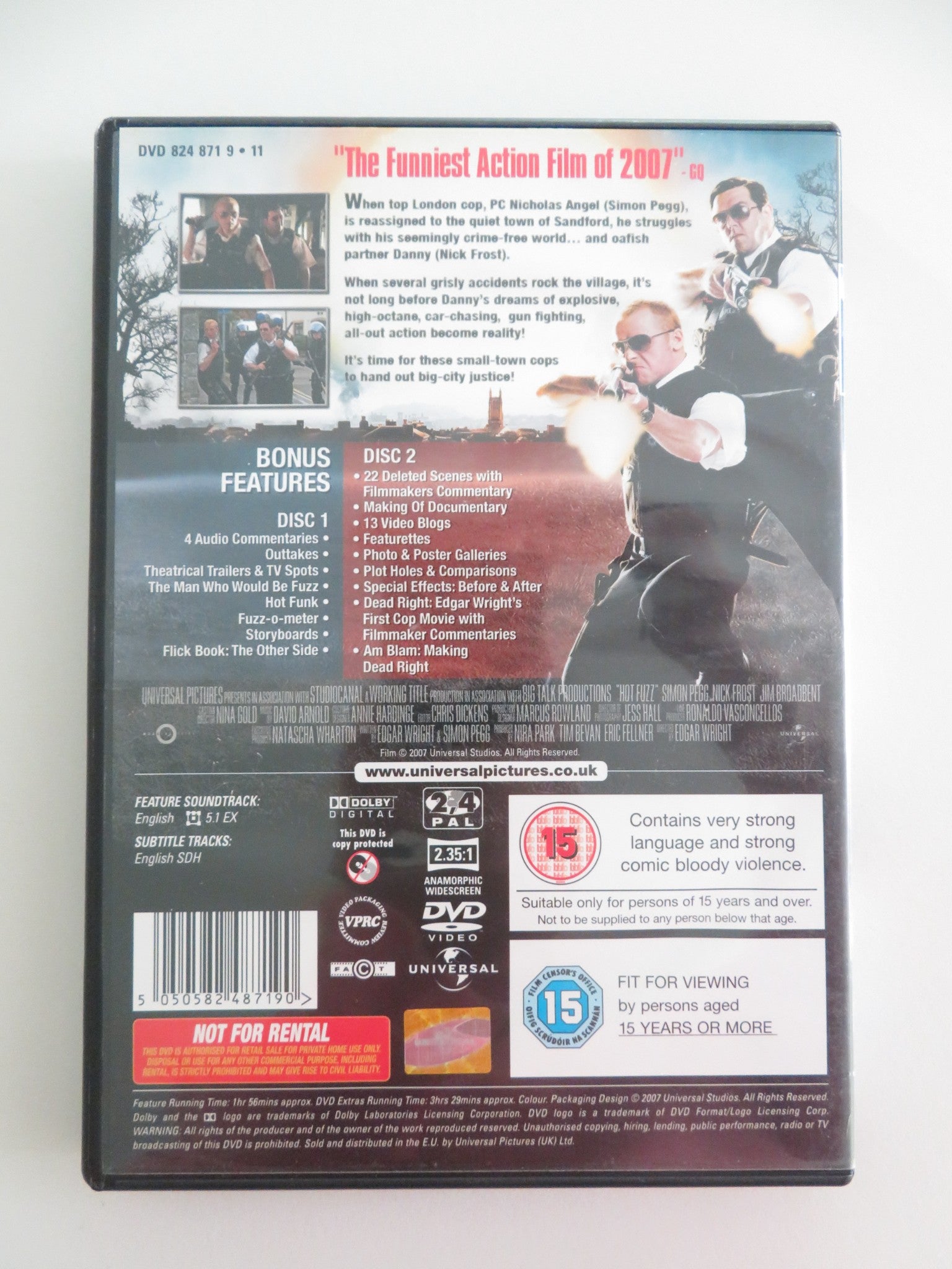 HOT FUZZ - 2 DISC SPECIAL EDITION (DVD) SIMON PEGG NICK FROST 2007 REGION 2,4 Movie posters